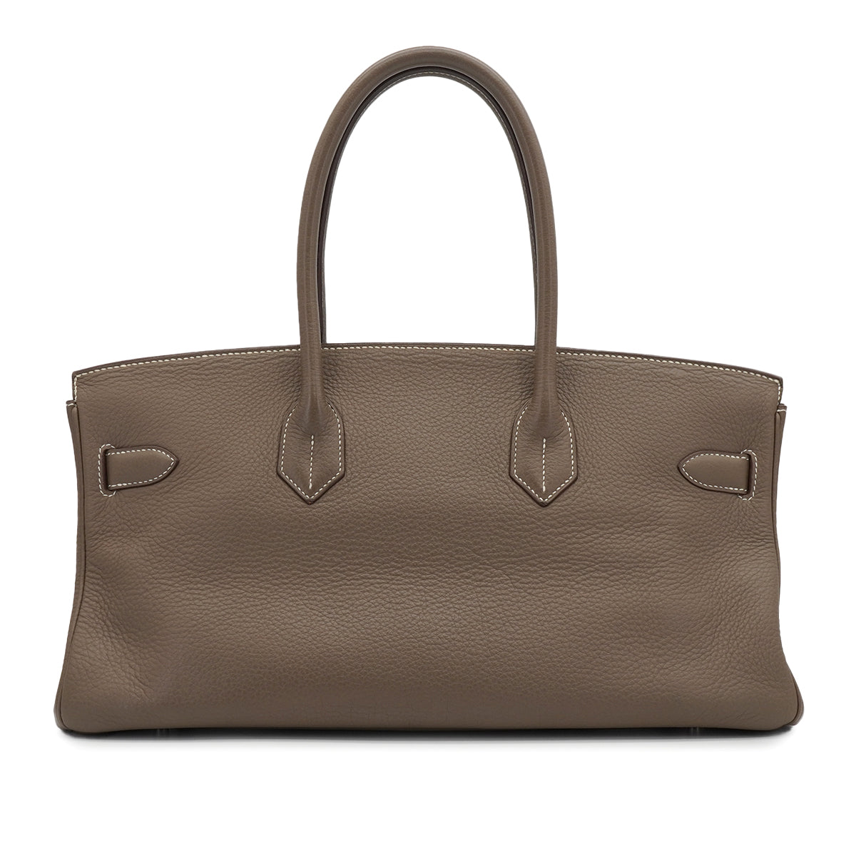HERMES SHOULDER BIRKIN 42 ETOUPE TAURILLON CLEMENCE HAND SHOULDER BAG 2009 SQUARE M PALLADIUM HARDWARE 90335583