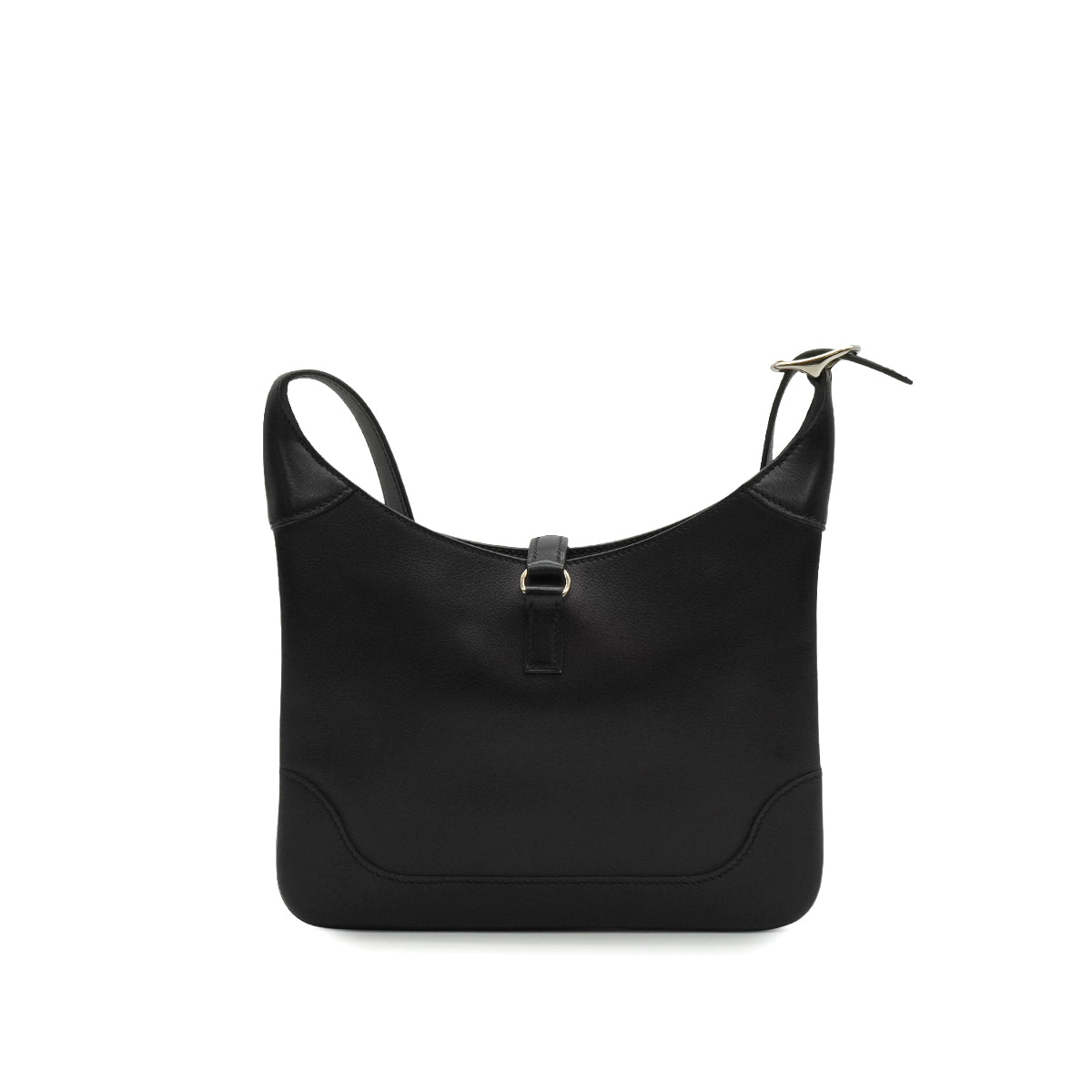 HERMES TRIM DUO 24 BLACK EVER GRAIN SHOULDER BAG 2020 Y STAMP PALLADIUM HARDWARE 90347930