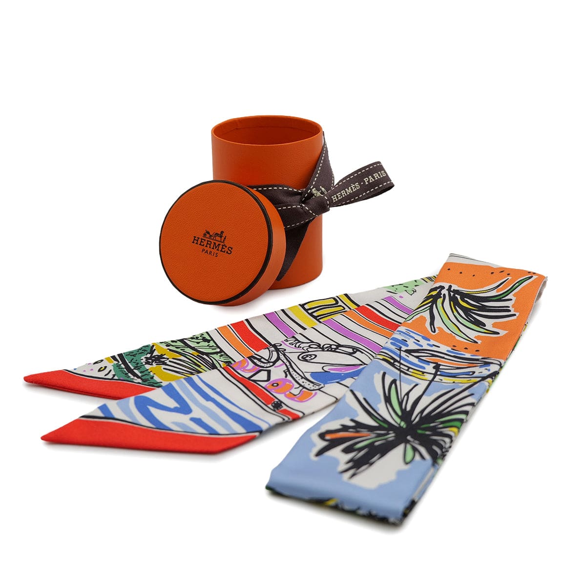 HERMES TWILLY RAYURES D’ETE SCARF MULTICOLOR SILK 90324154