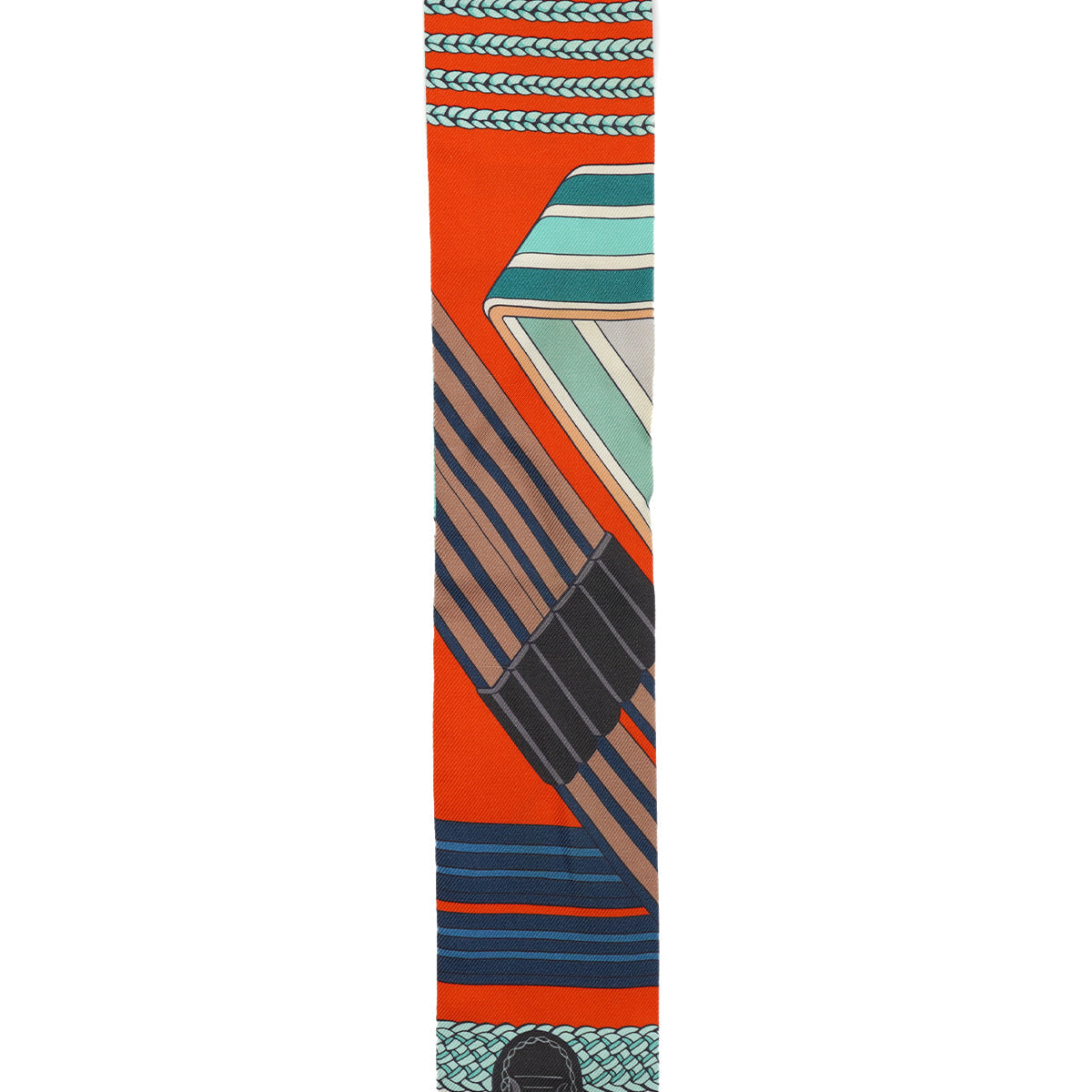 HERMES TWILLY SANGLES EN ZIGZAG SCARF MULTICOLOR SILK 90328692