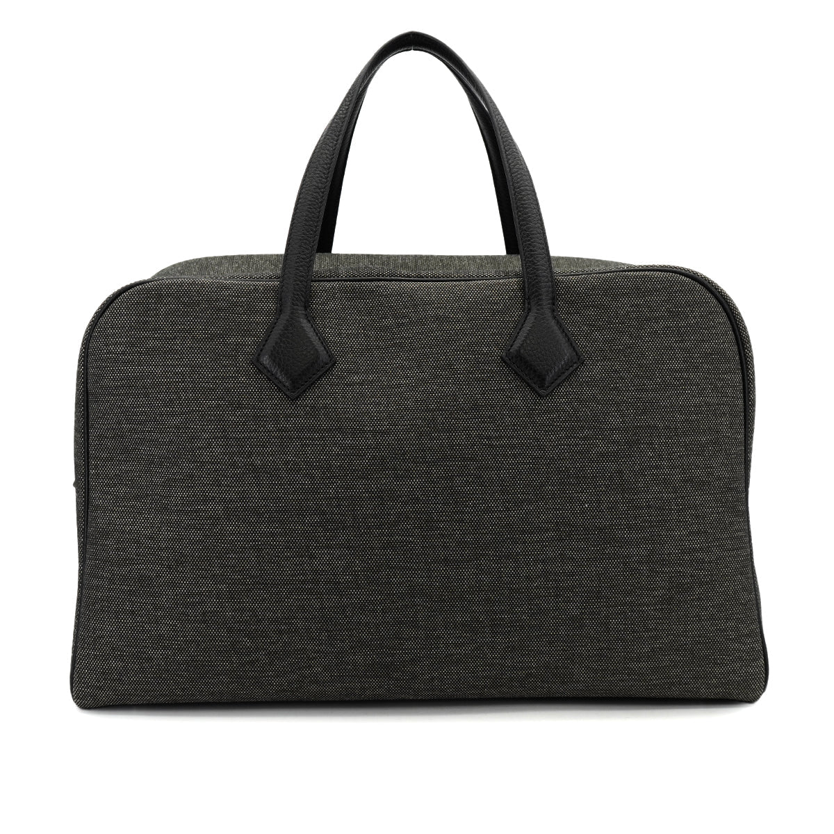 HERMES VICTORIA2 43 BLACK GRAY TOILE TECHNIQUE TAURILLON CLEMENCE 2015 T STAMP 90331369