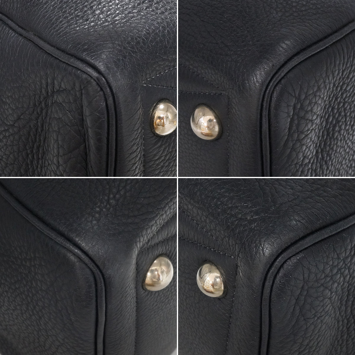 HERMES VICTORIA 45 BLUE INDIGO TAURILLON CLEMENCE HAND BAG 2001 SQUARE E PALLADIUM HARDWARE 90334296