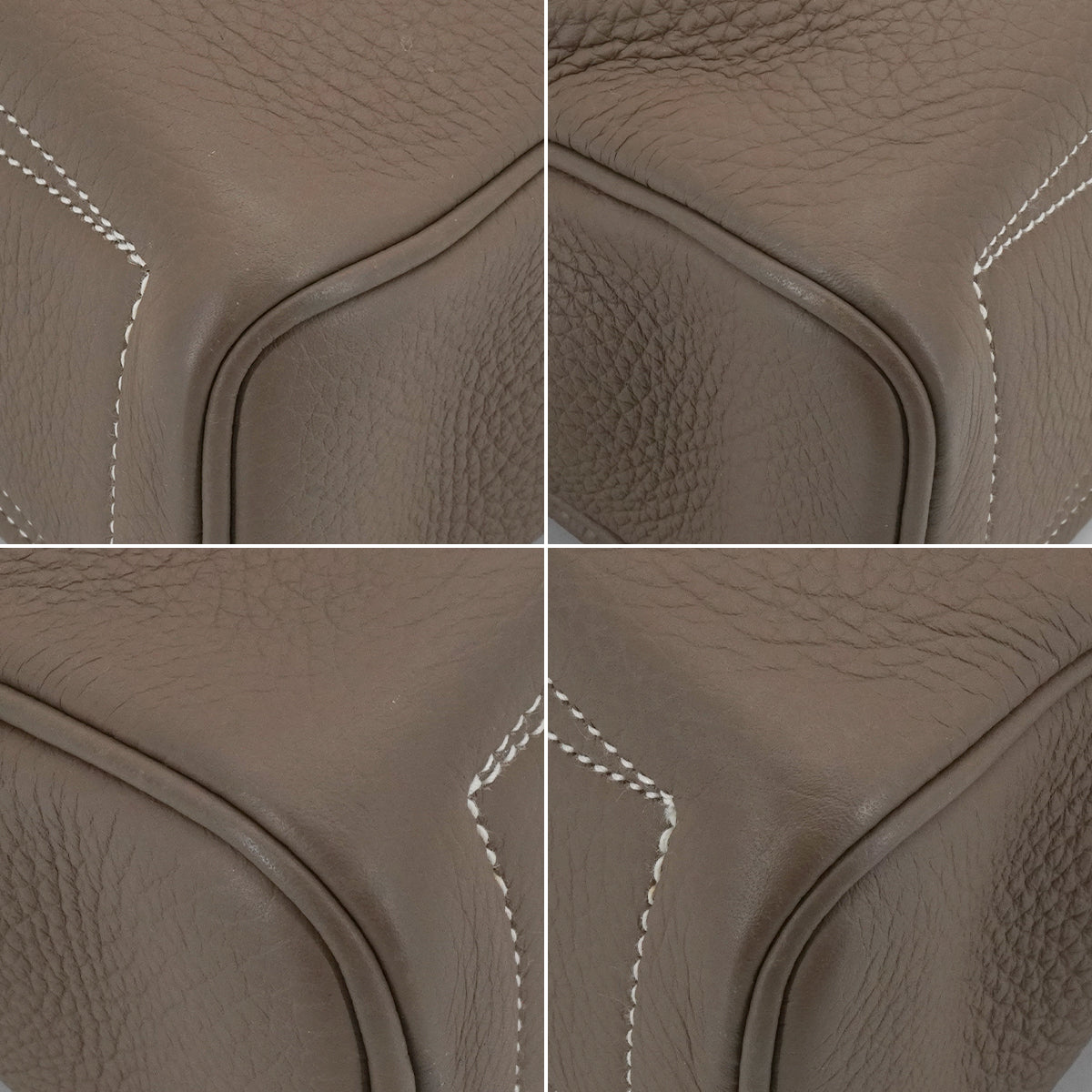 HERMES VICTORIA ELAN 38 ETOUPE TAURILLON CLEMENCE HAND BAG 2012 SQUARE P PALLADIUM HARDWARE 90339159