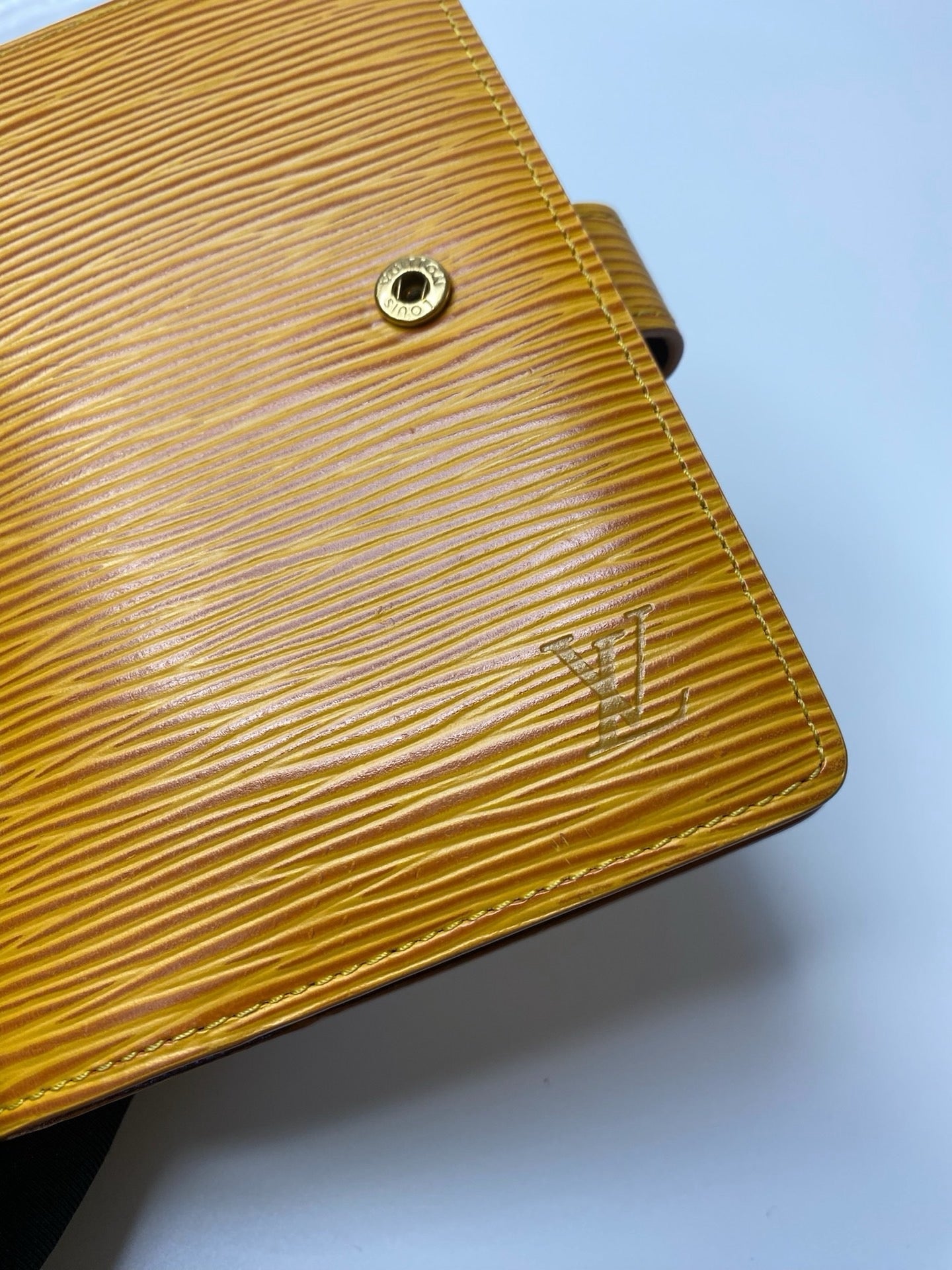 Louis Vuitton Epi six-ring agenda cover detail