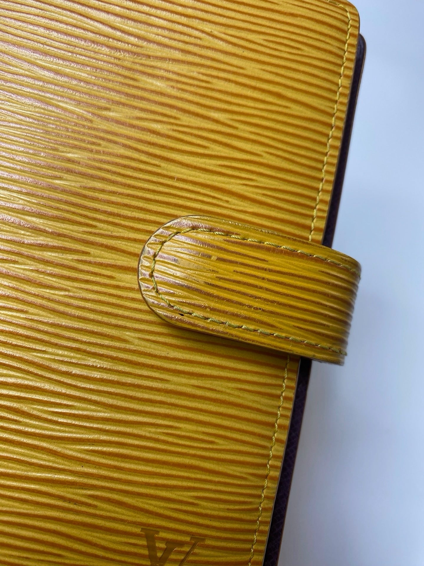 Louis Vuitton Epi six-ring agenda cover detail