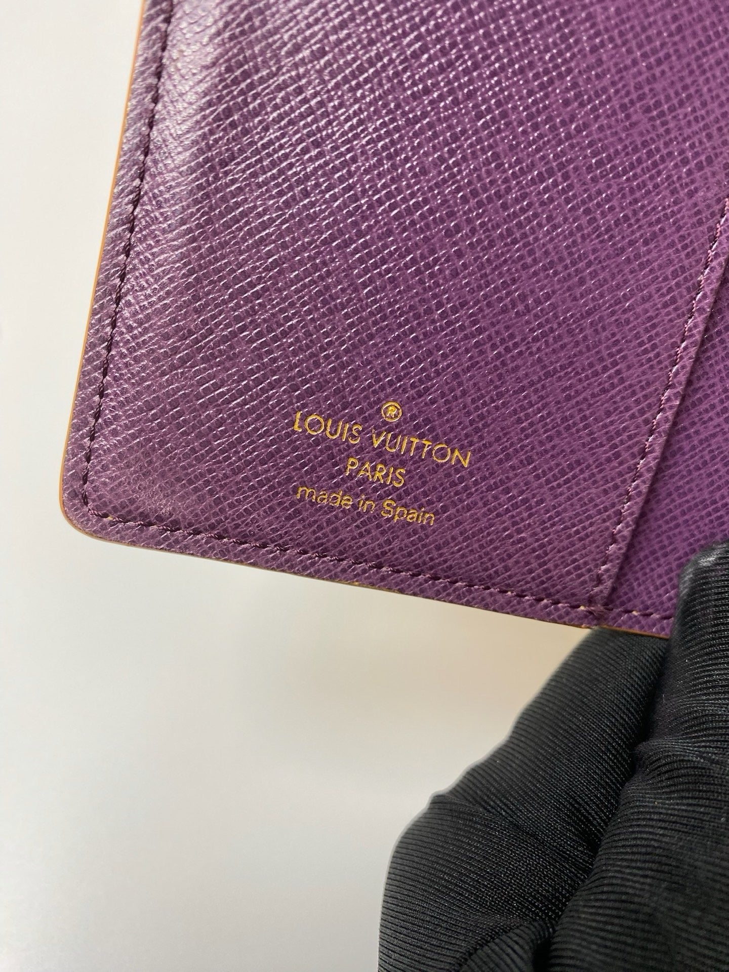 Louis Vuitton Epi six-ring agenda cover detail