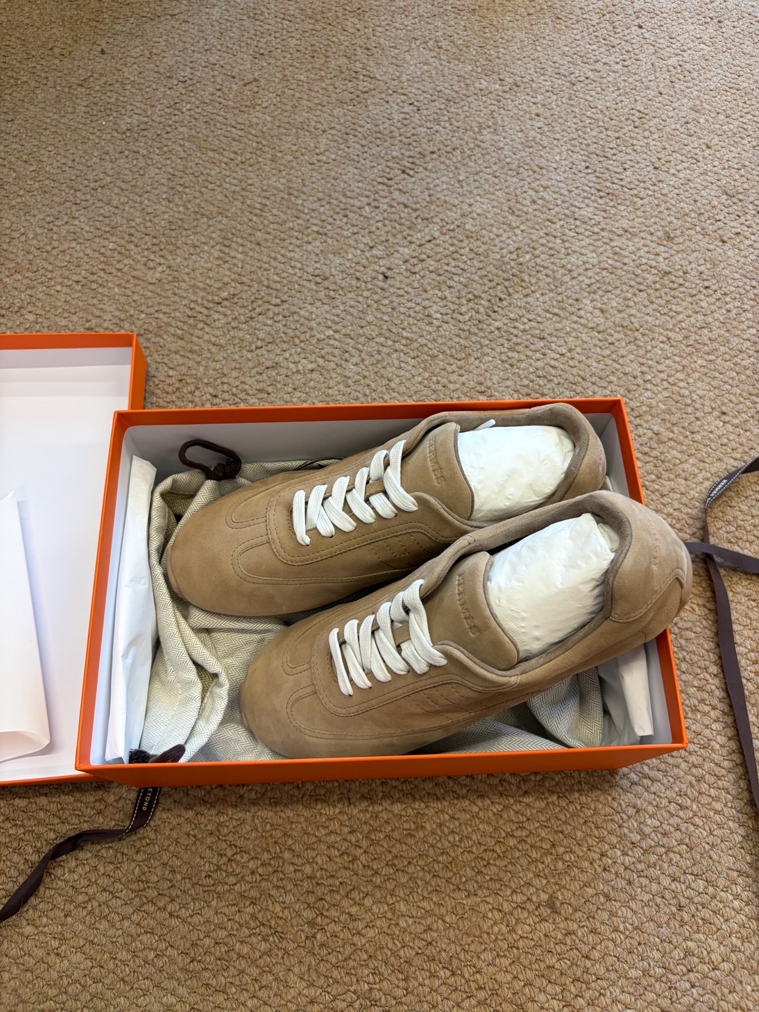 Hermes Jet sneaker beige suede size 39 detail 7