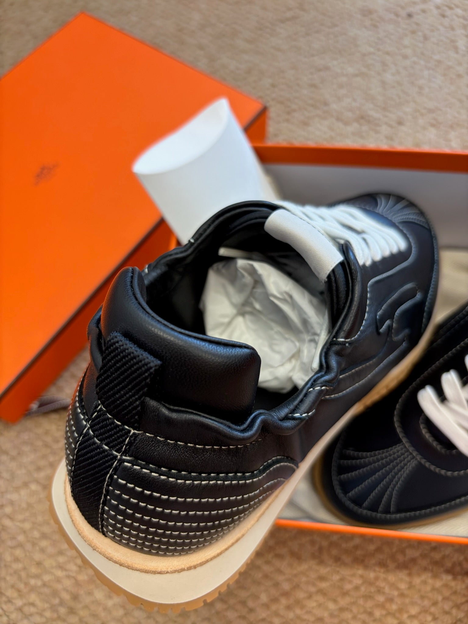Hermes Jet sneaker black leather size 39 detail 10