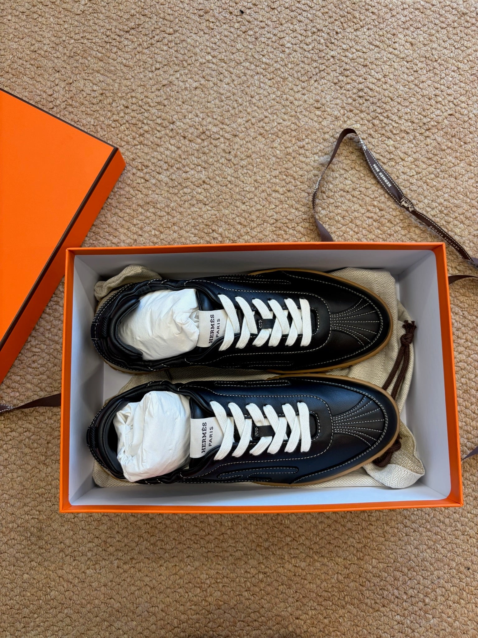 Hermes Jet sneaker black leather size 39 detail 11