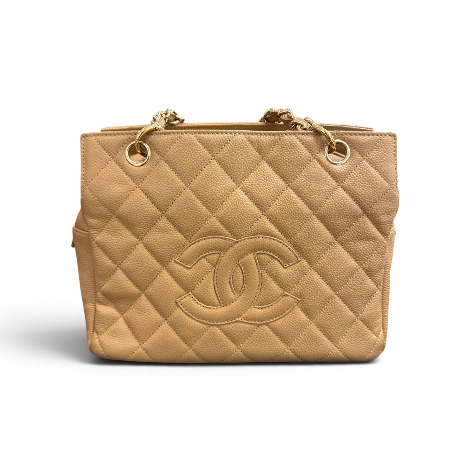 Chanel PST Tote in Beige Caviar