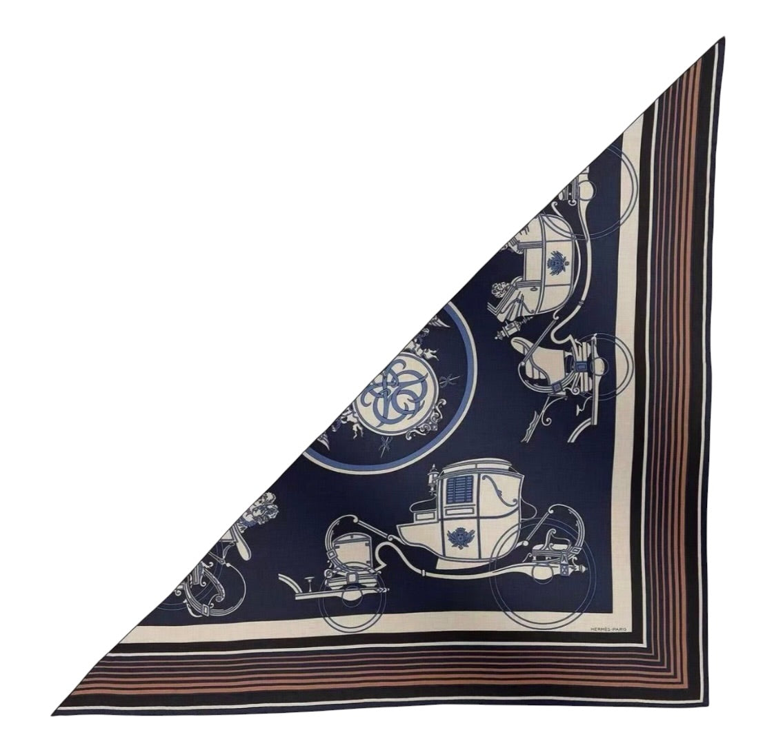 Hermes 140cm Cashmere/ Silk Large Triangle Scarf - in Box