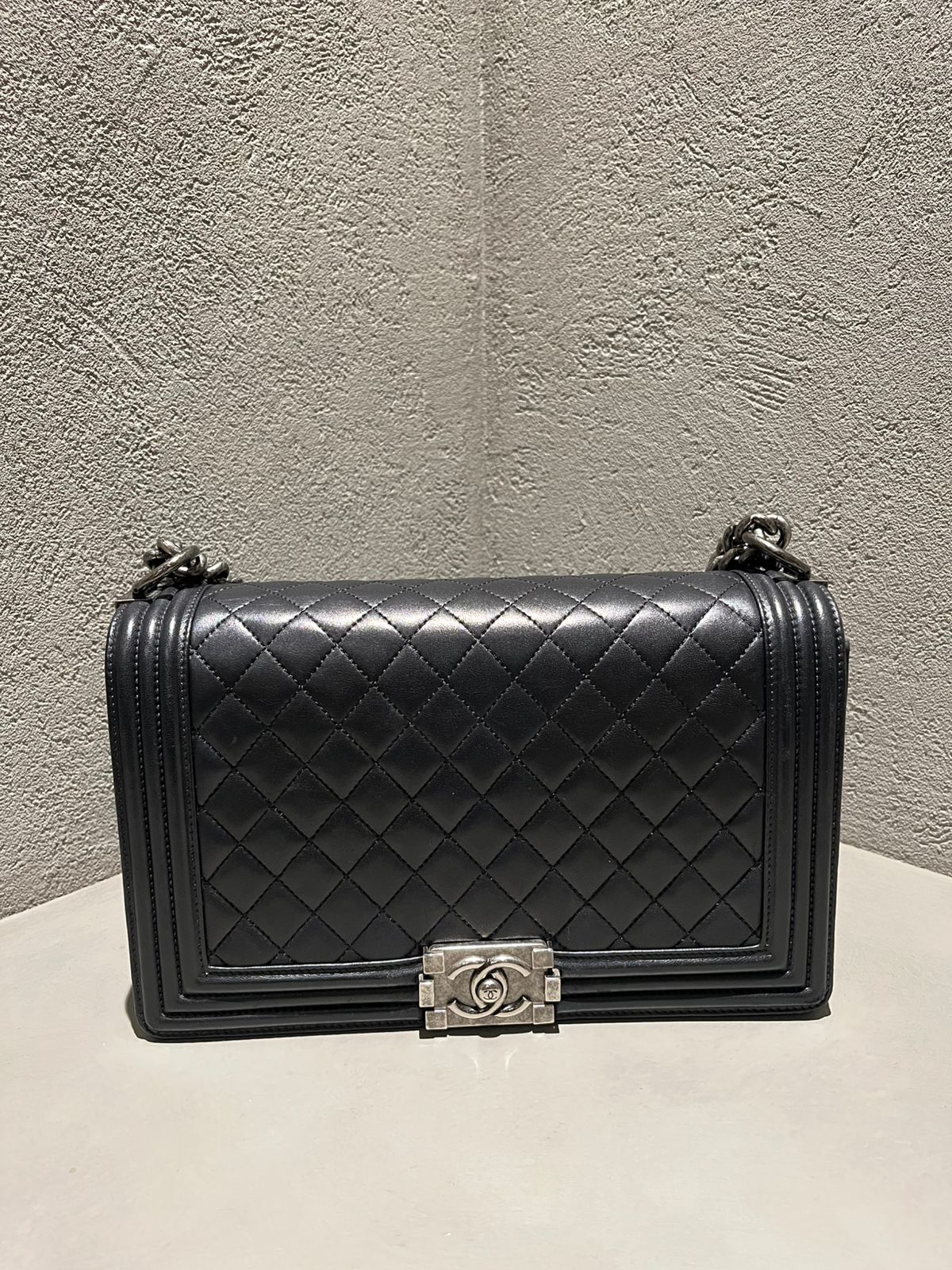 Chanel New Medium Lambskin Boy Bag CHA12036B