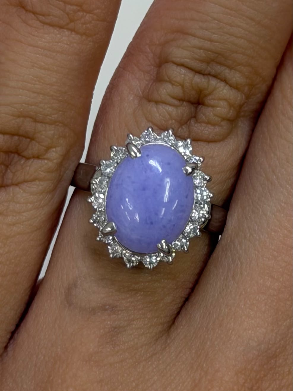 Jade Ring 3.61 (CGL) + D0.41 in Pt900 (JJ10838) JJC1404