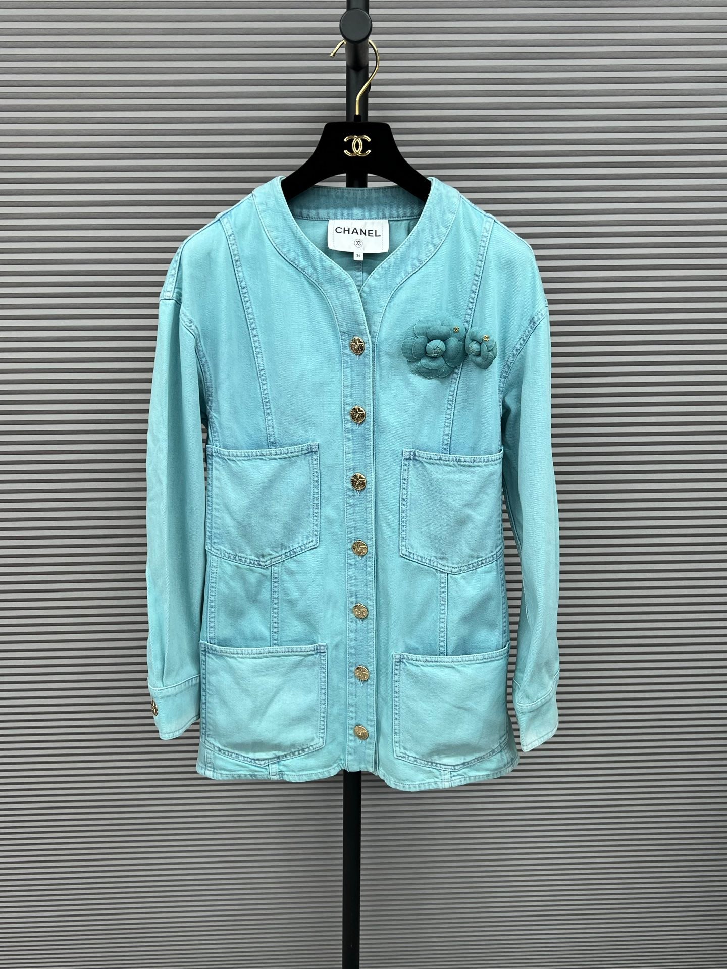 CHANEL BLUE DENIM LONG FT102384