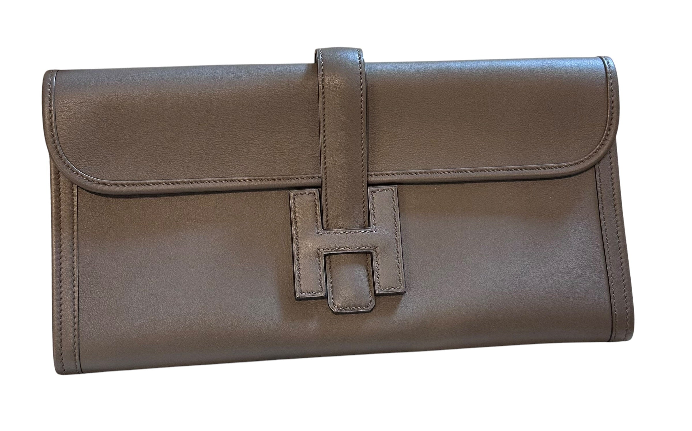 Hermes Etain Jige Elan Clutch Evercolor