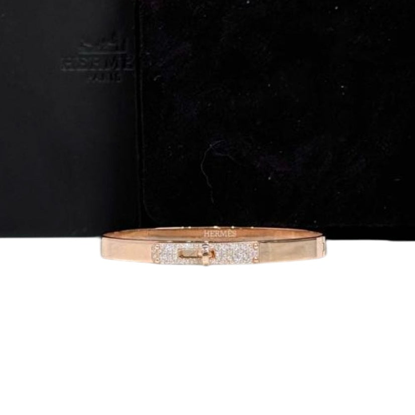 Hermes Kelly Diamond Bangle in RG
