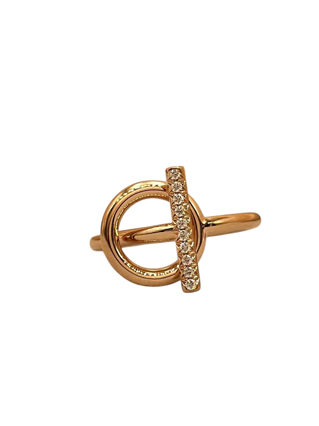 Hermes Echappee Ring with Diamonds