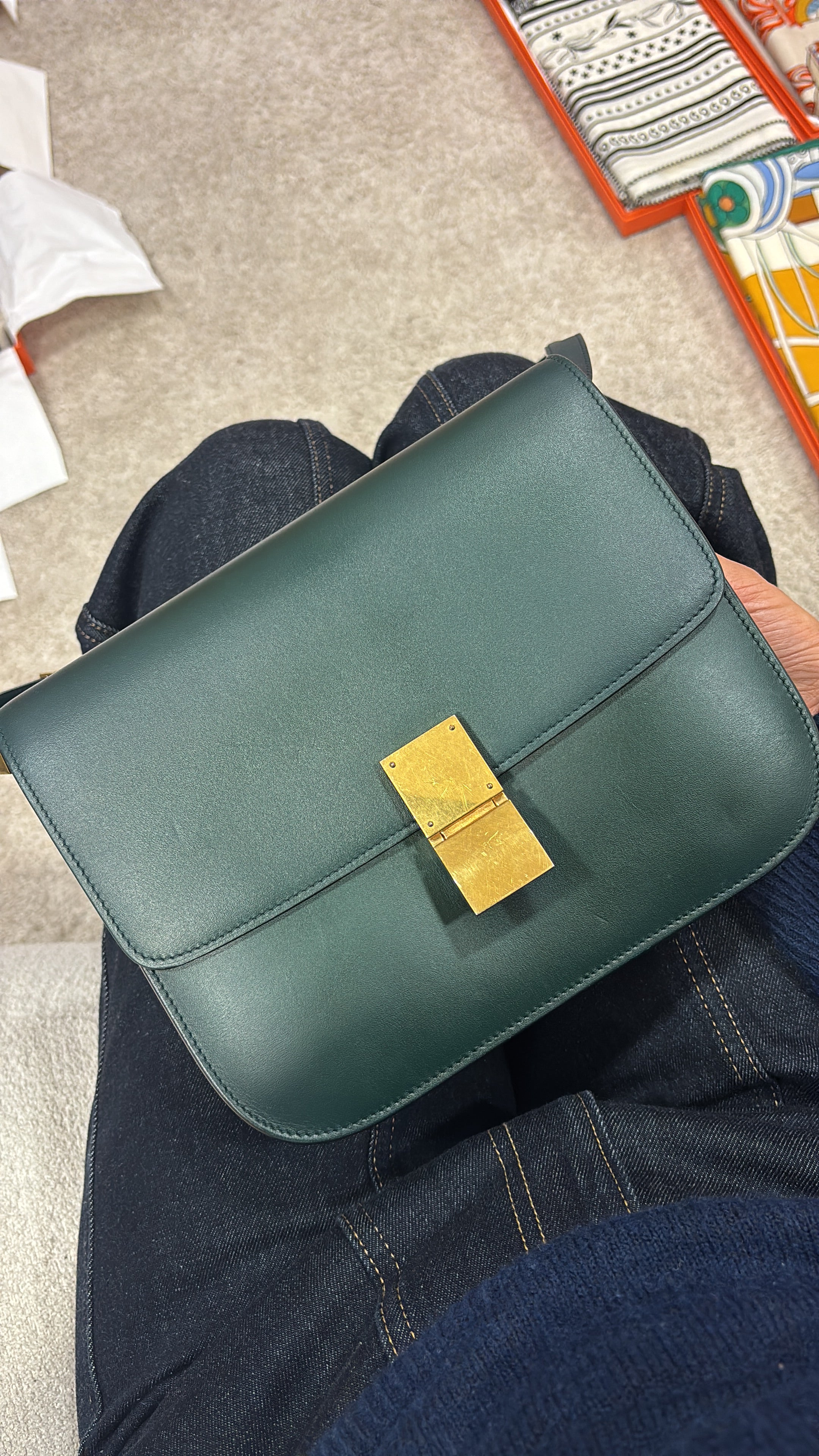 Celine dark green box ALC3676