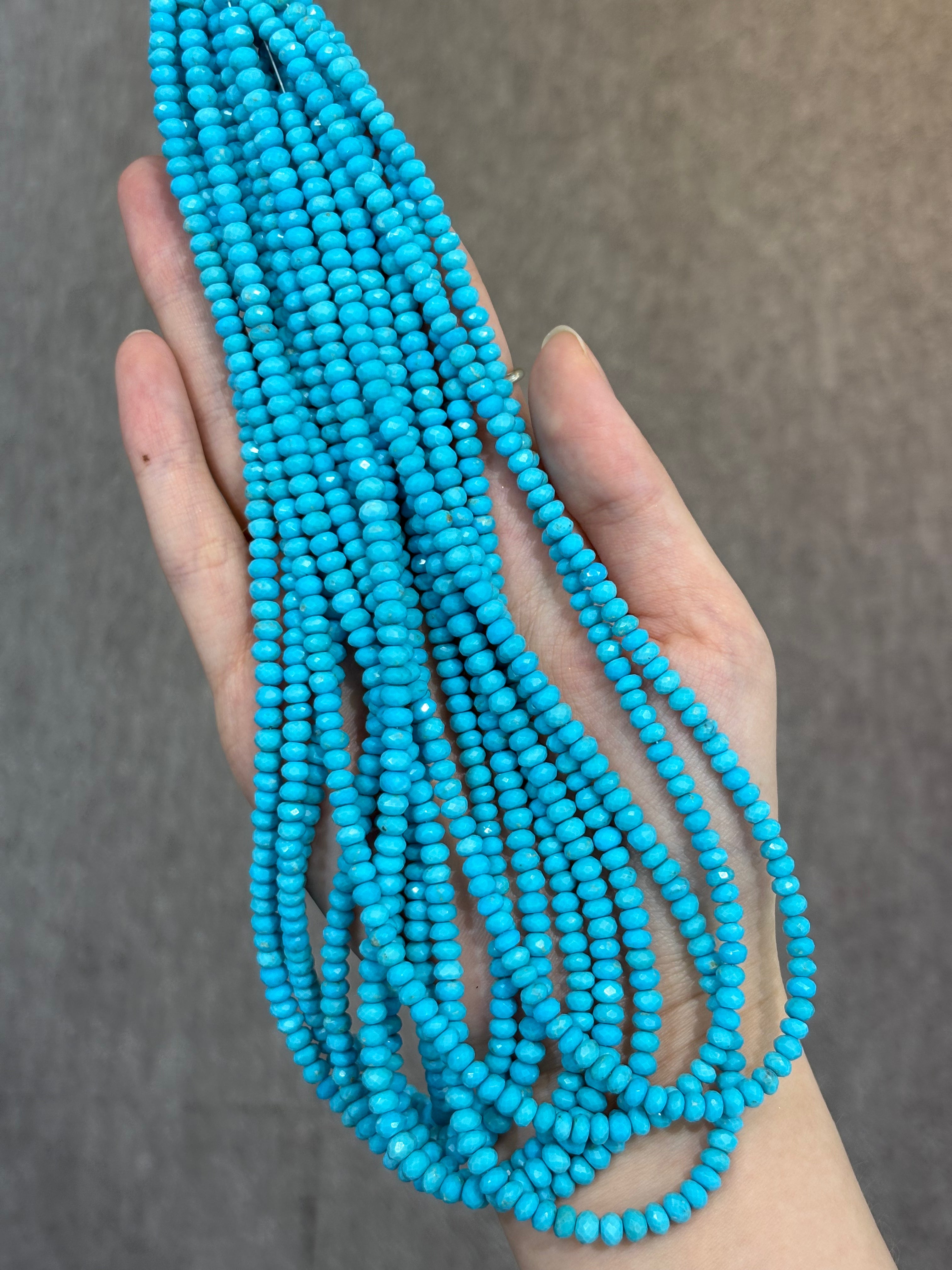Sleeping beauty turquoise beads DXBCS0757