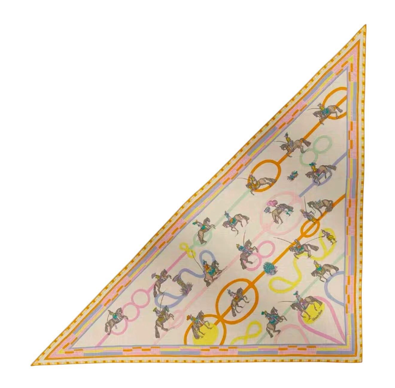 8. Hermes 140cm Cashmere/ Silk Large Triangle Scarf - in Box