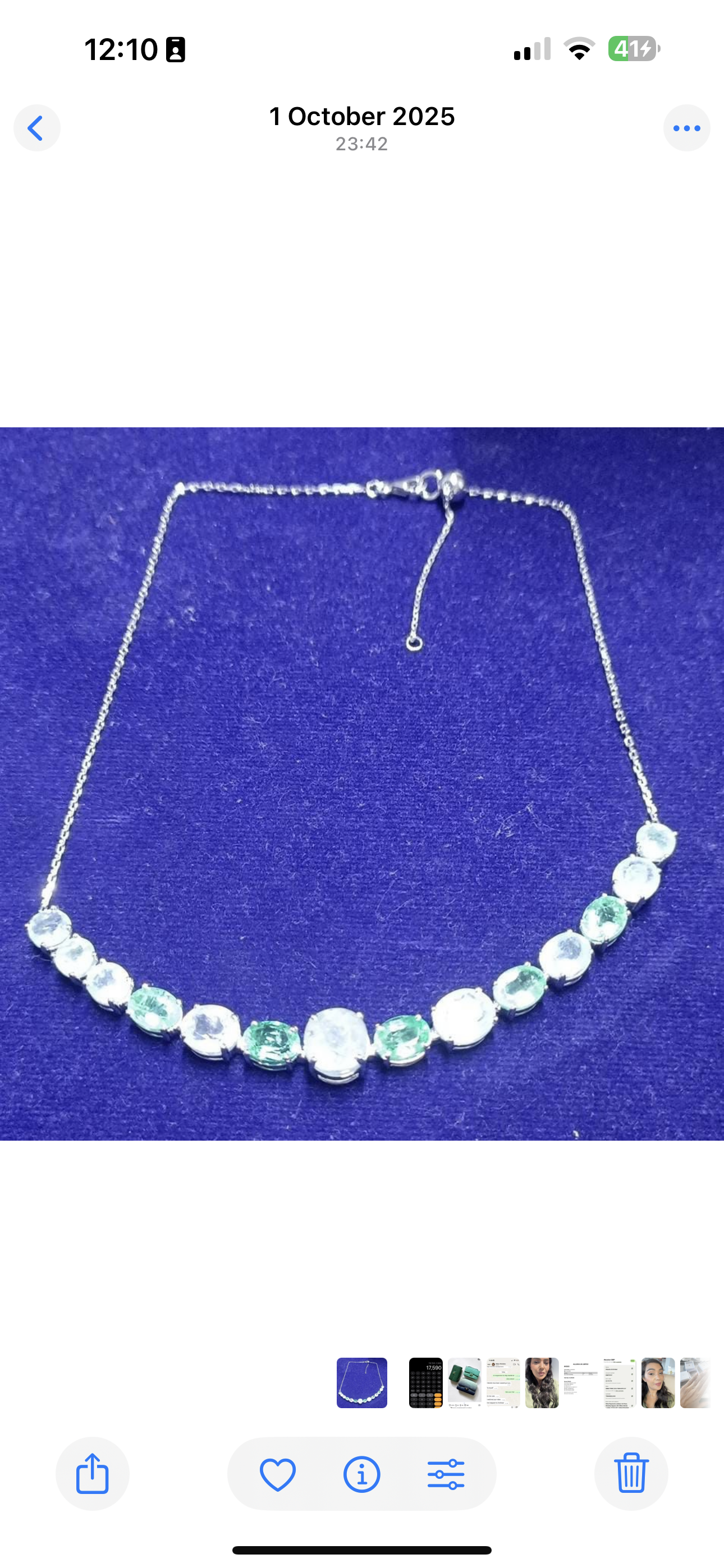 Paraiba and Columbian emeralds Necklace AGC3734