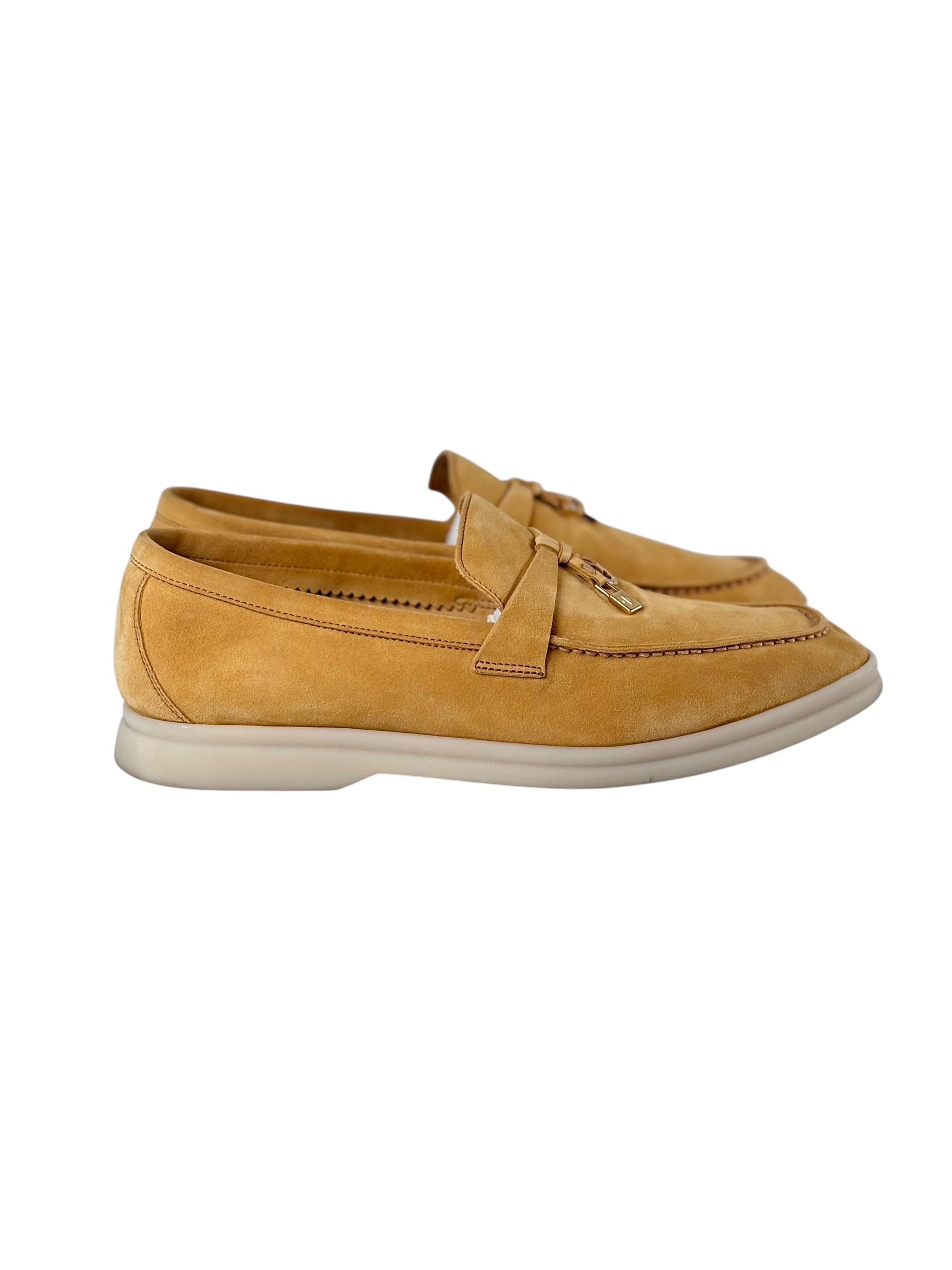 Loro Piana Ambre Leather Walkers #38