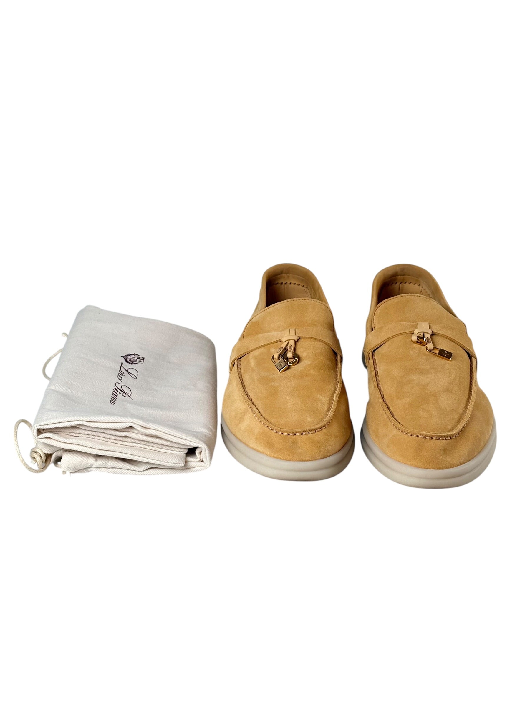 Loro Piana Ambre Leather Walkers #38