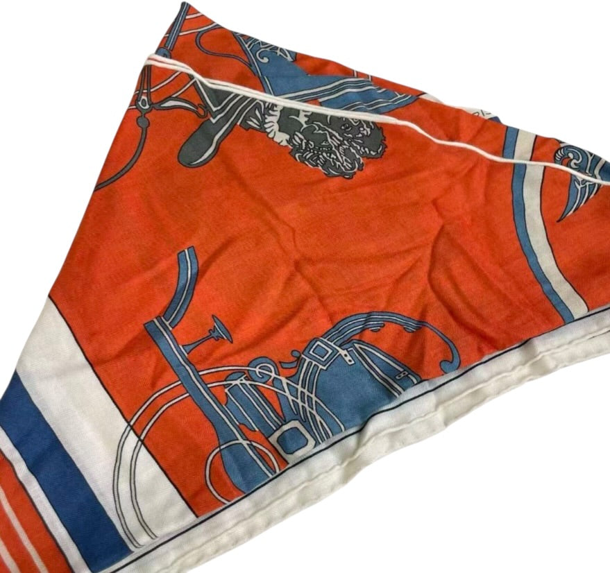 Hermes 140cm Cashmere/ Silk Large Triangle Scarf - in Box