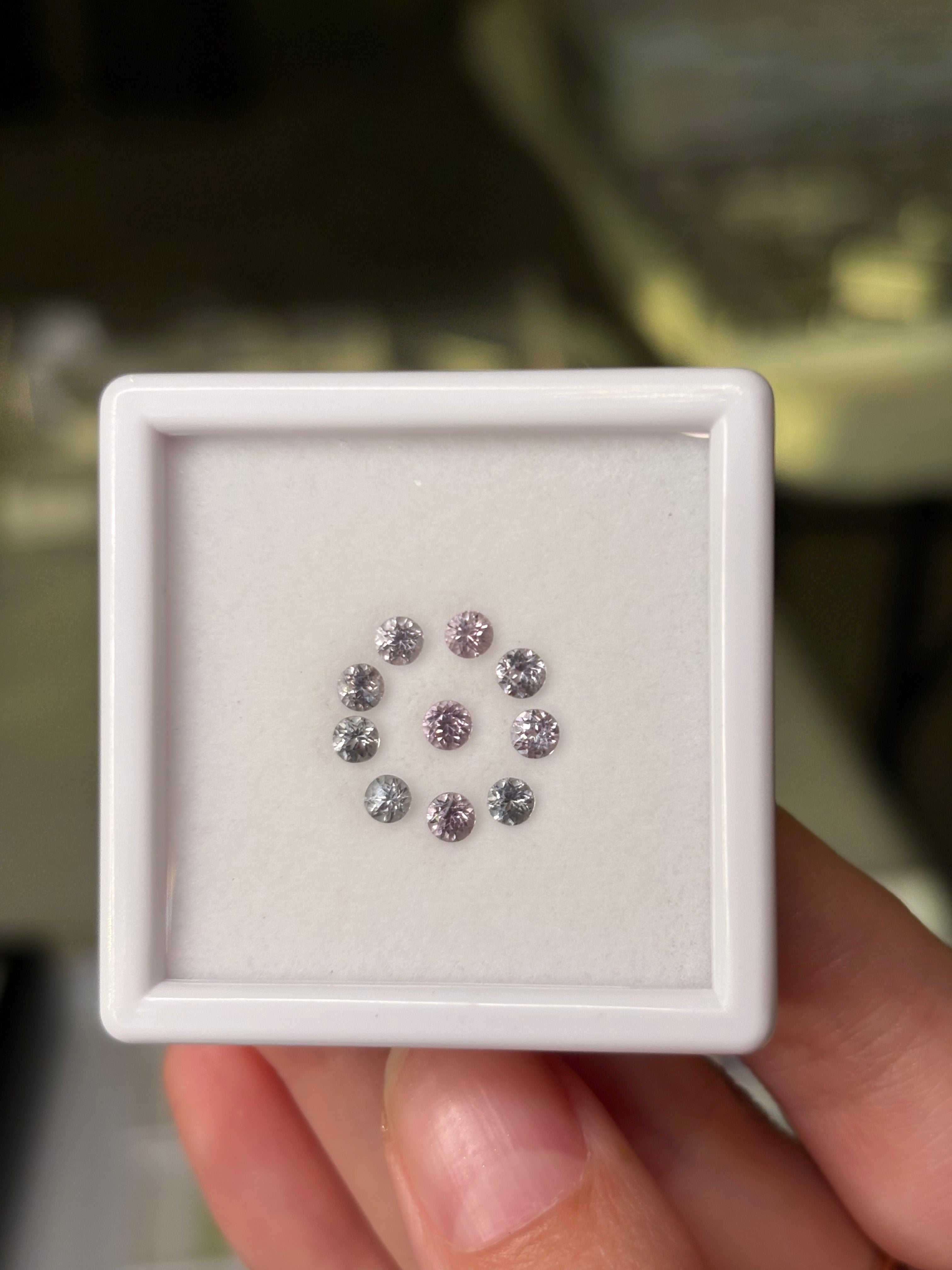 1.50ct Stormy Silver Spinel Melee Set DXBCS6313