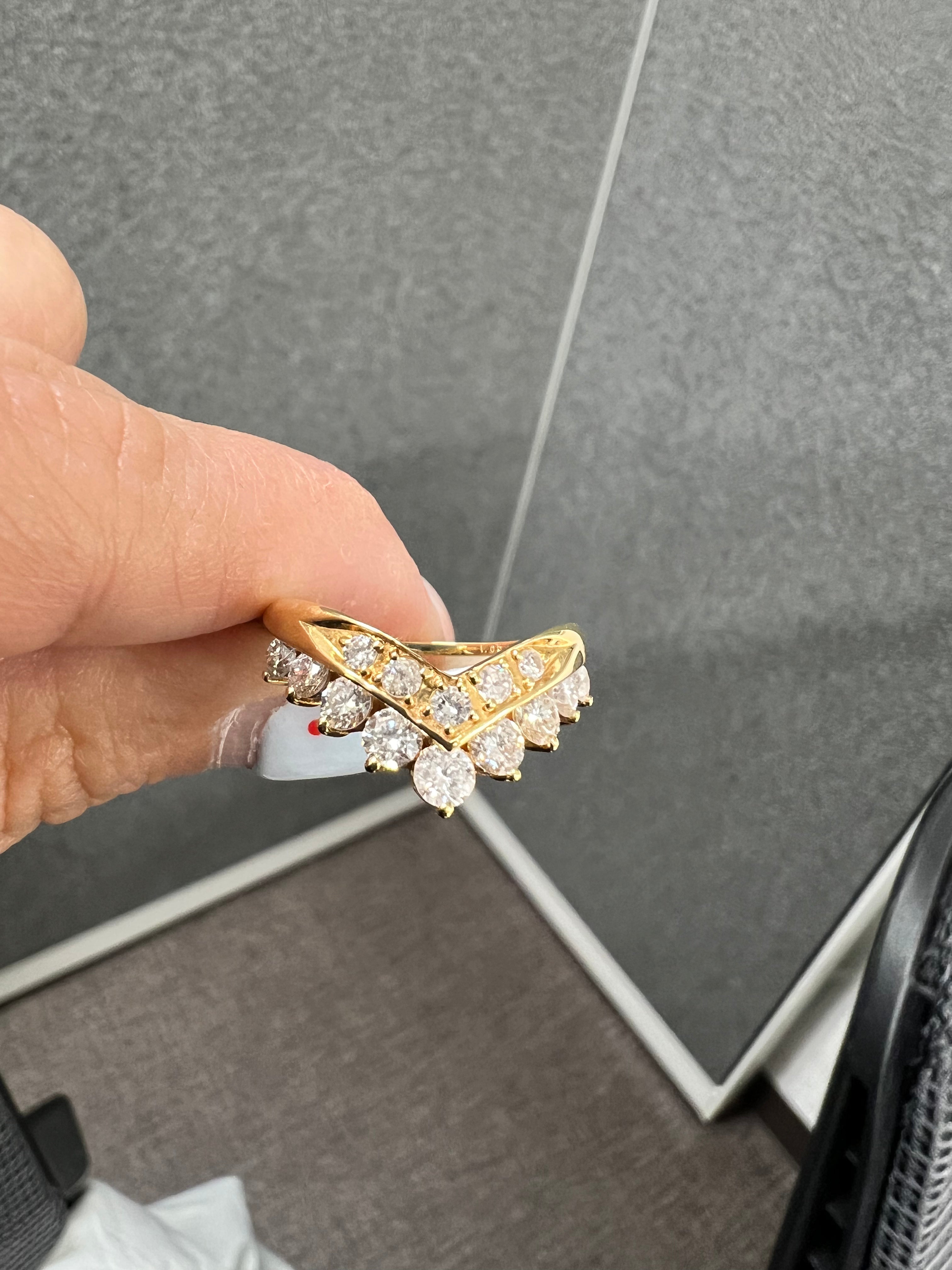 Chevron Ring 1.05cts diamond 18k yellow gold
SYC1999