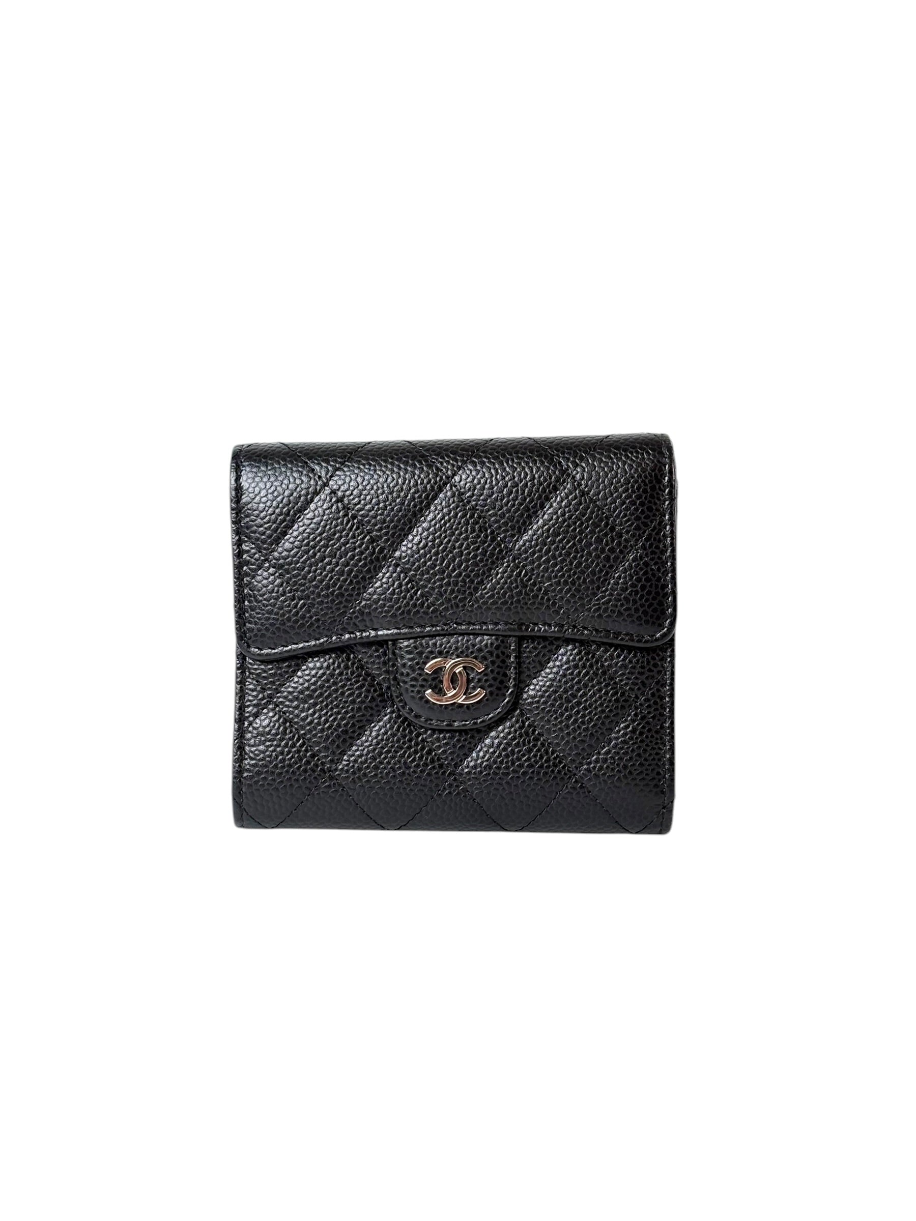 Chanel Black Classic Flap Fold Wallet