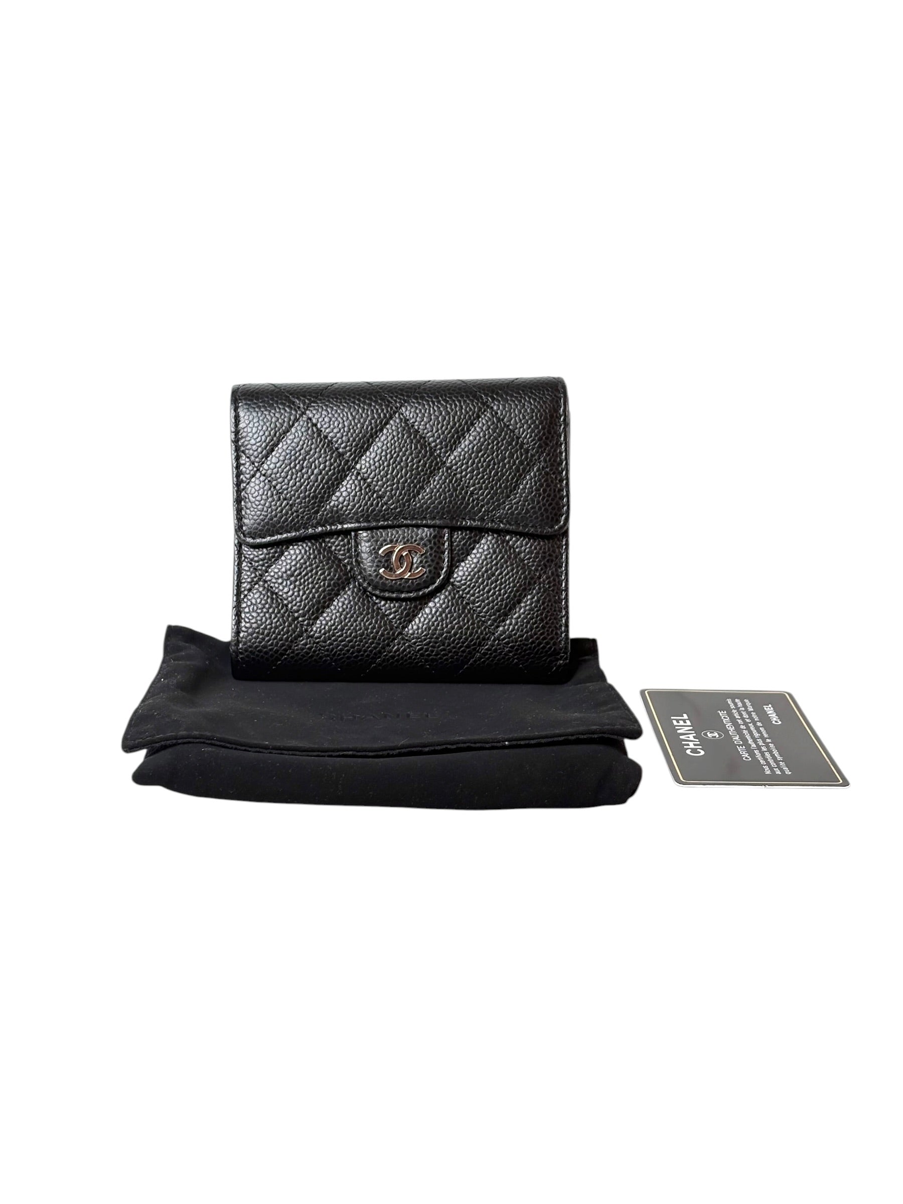 Chanel Black Classic Flap Fold Wallet