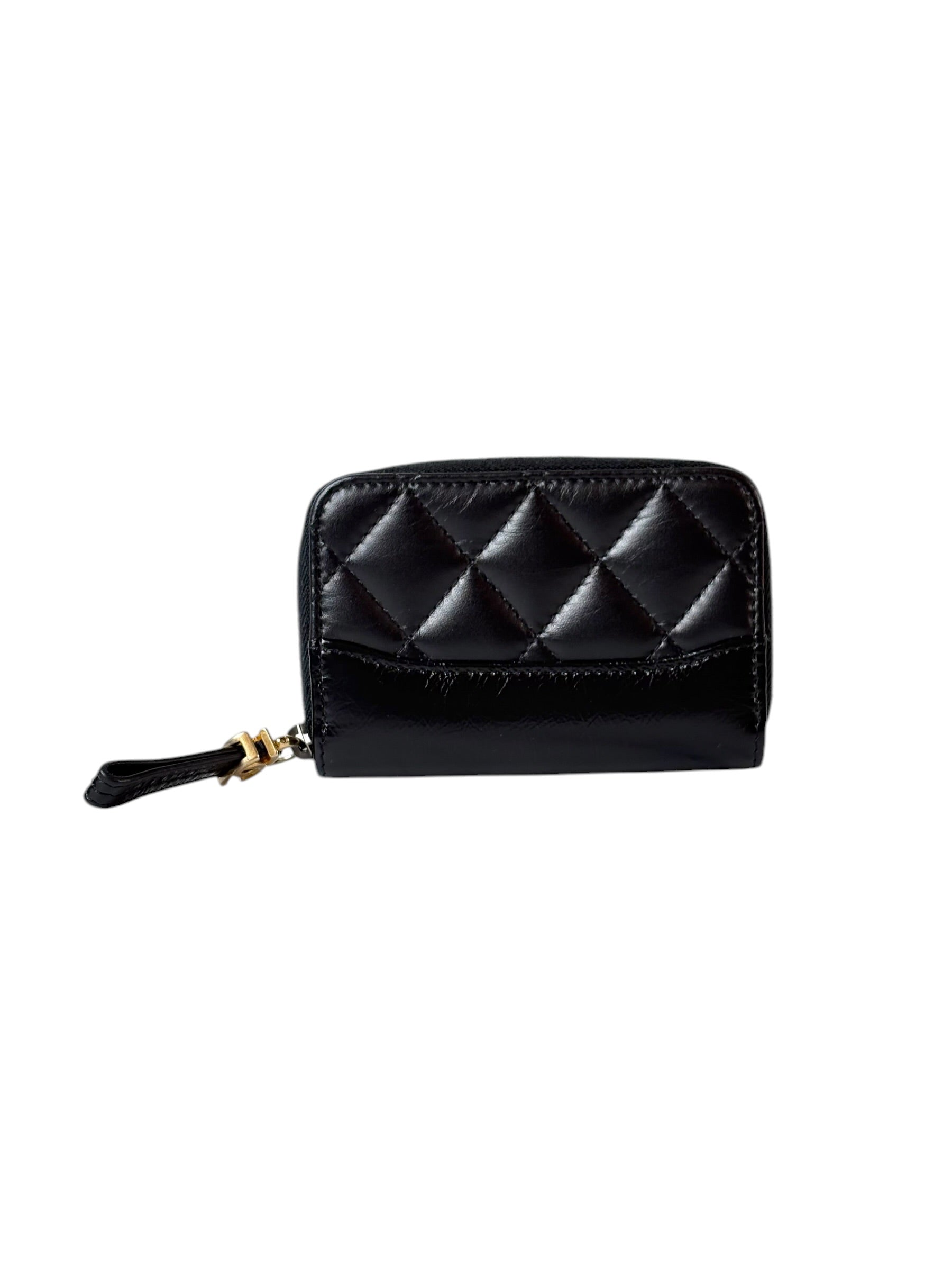 Chanel Black Zip Coin Wallet
