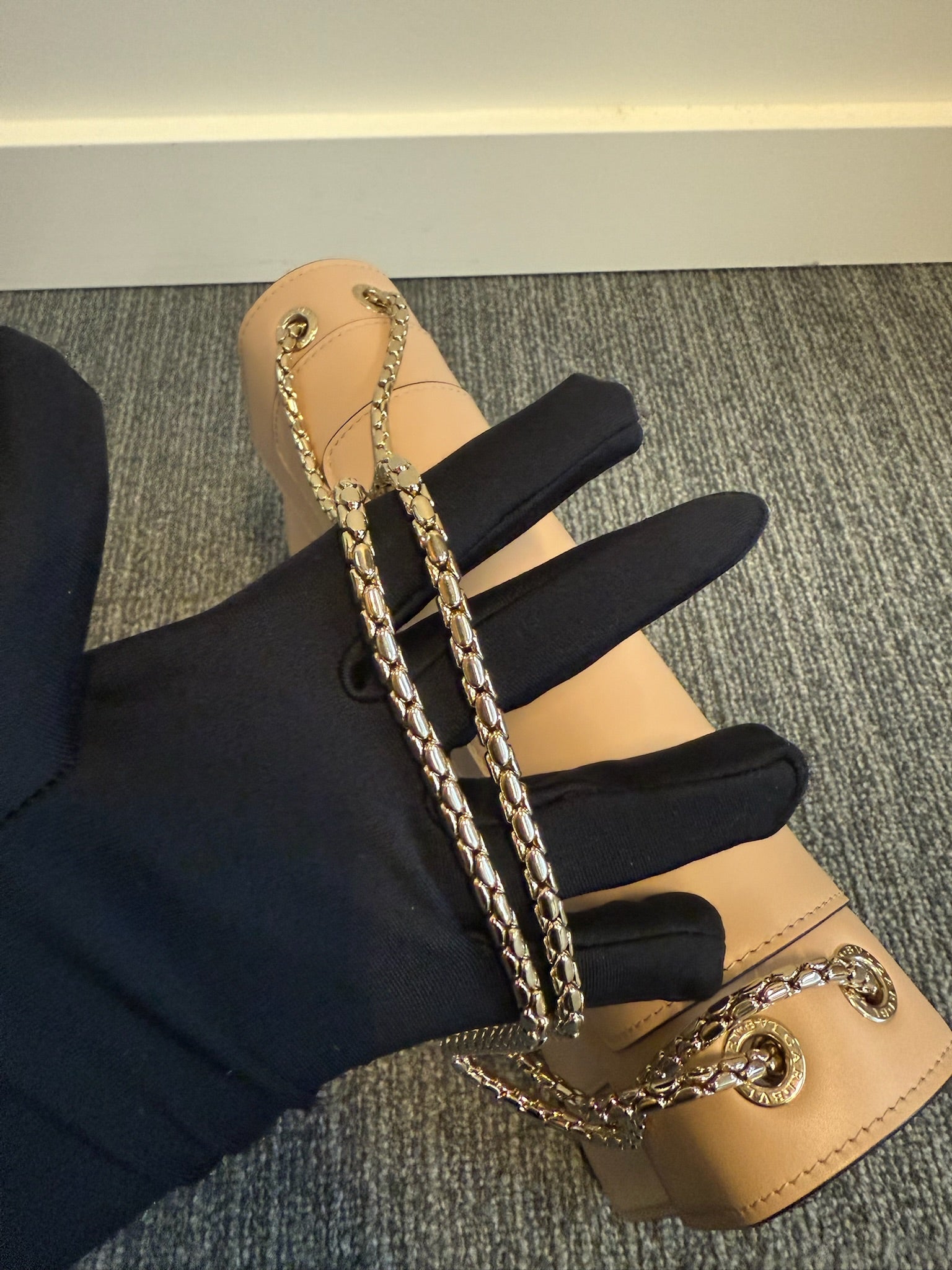 Bulgari Pink Top Handle Chain Bag - New