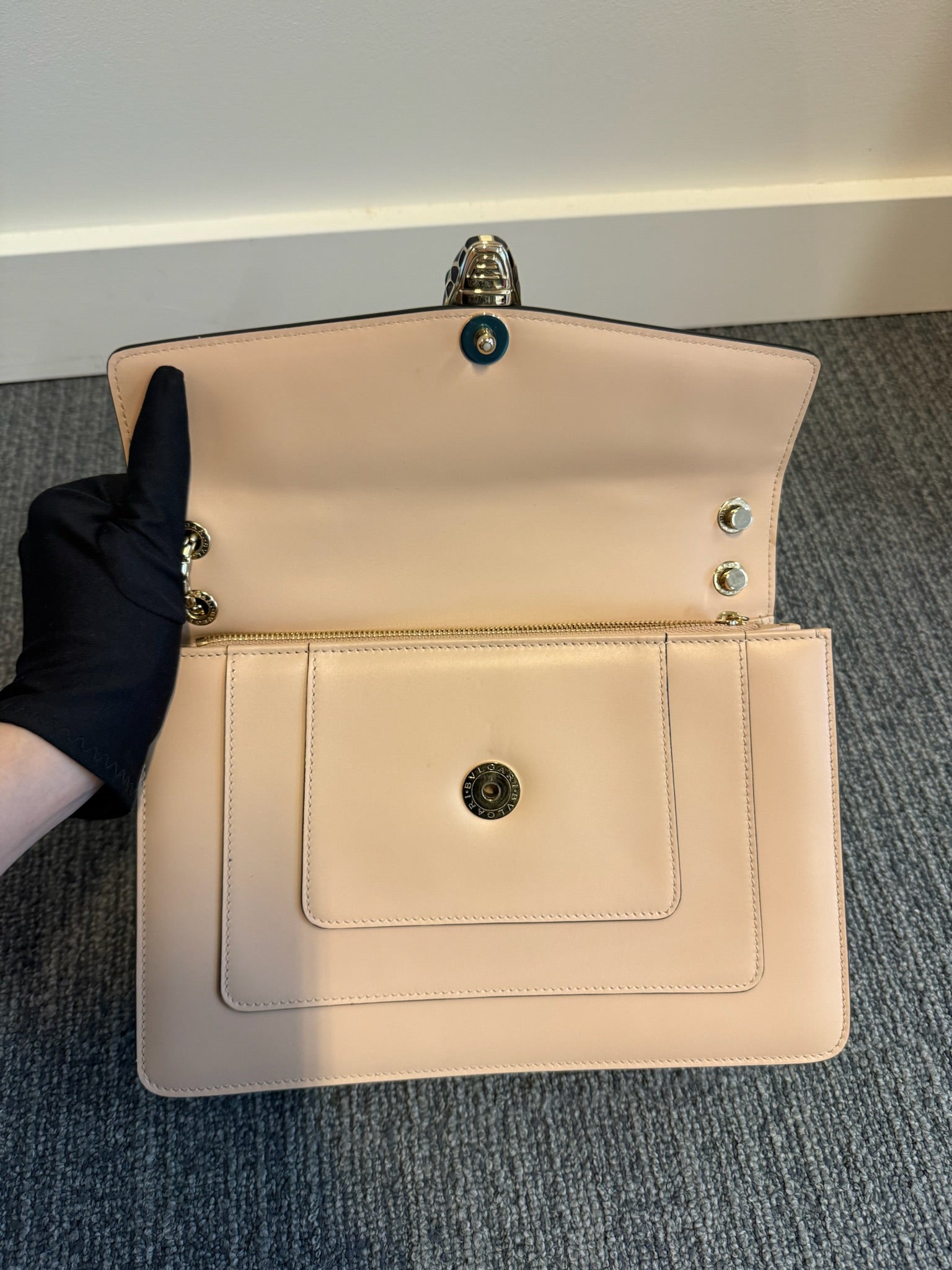 Bulgari Pink Top Handle Chain Bag - New