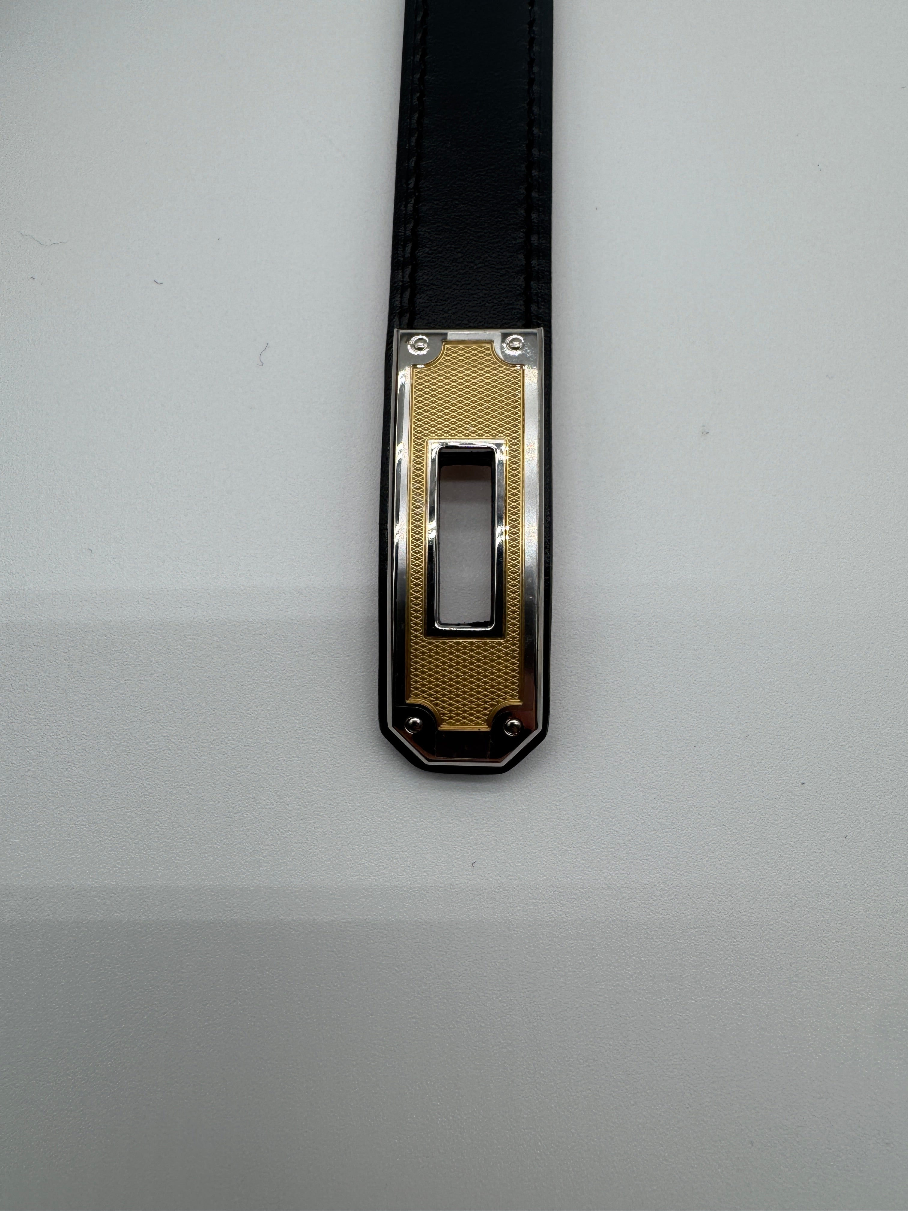 Hermès Kelly Splas'H 18 Belt Black Box Leather Palladium Hardware