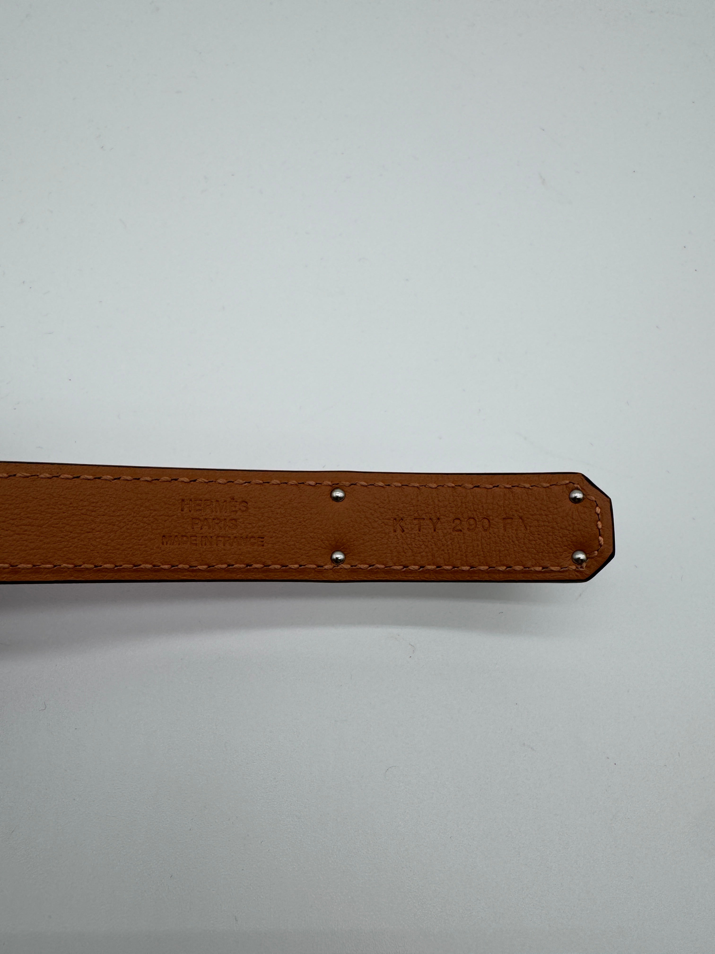 Hermès Kelly 18 Belt Mauve Sylvester Epsom Palladium Hardware