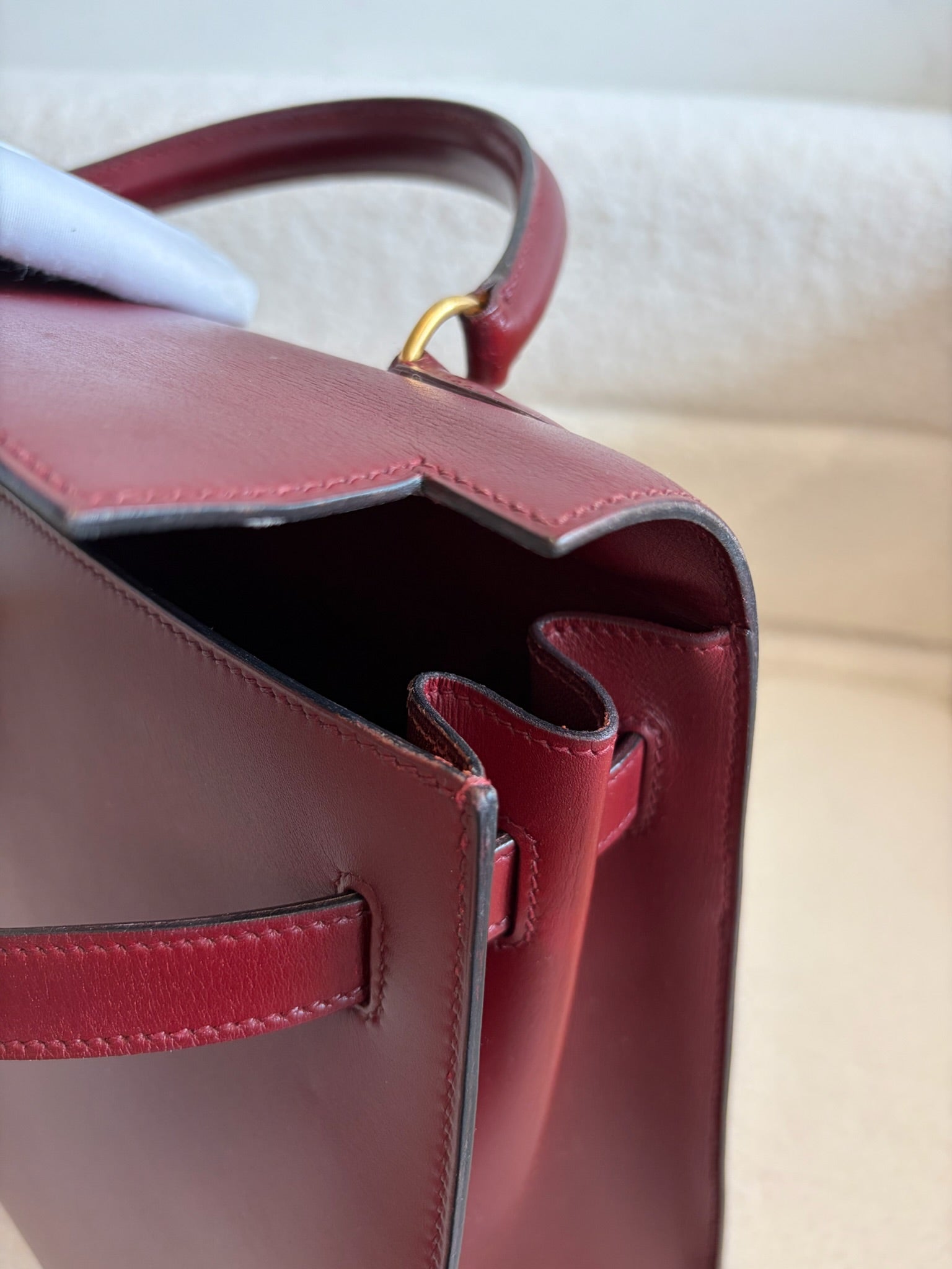 Hermès Kelly 32 Bordeaux GHW-