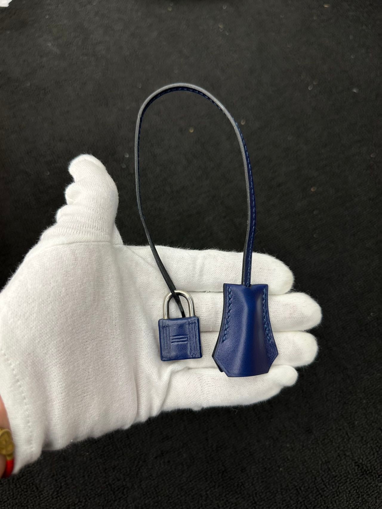 Hermès Birkin 35 Multi-Leather Matte Indigo Sapphire Blue Stamp R