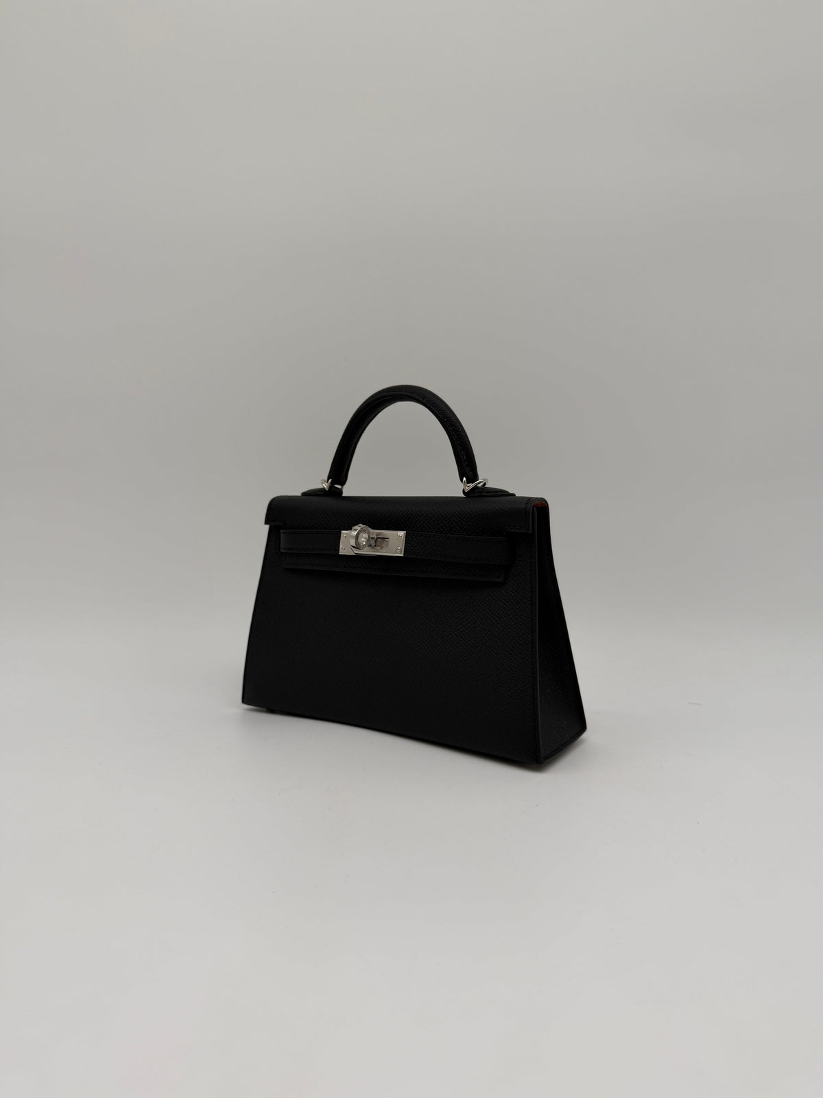 Hermès Mini Kelly Black/ Gold Epsom Palladium Hardware