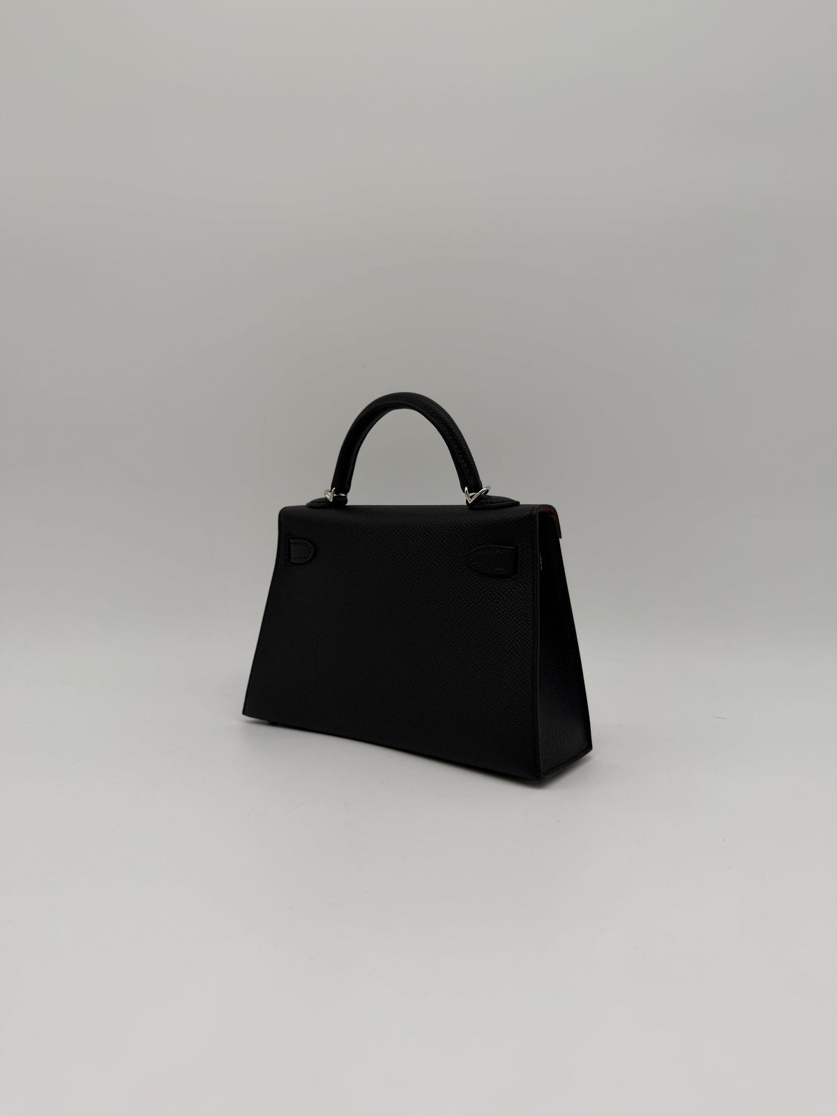 Hermès Mini Kelly Black/ Gold Epsom Palladium Hardware
