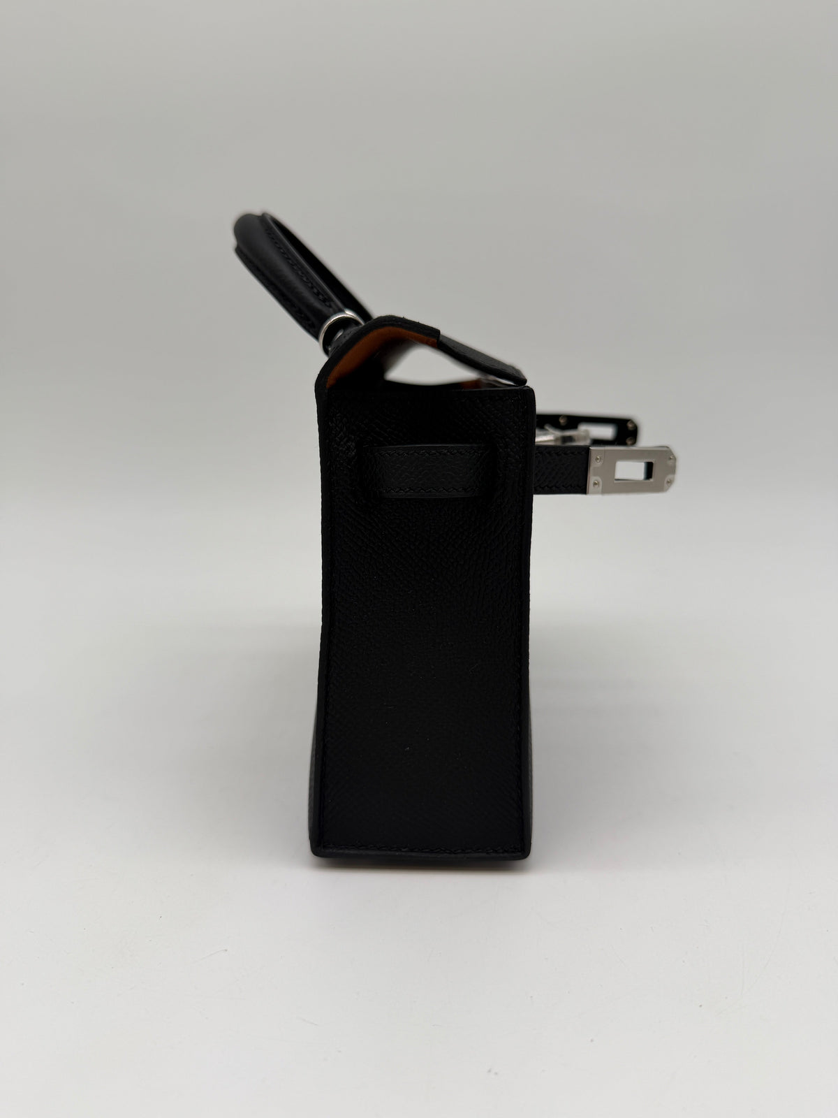 Hermès Mini Kelly Black/ Gold Epsom Palladium Hardware