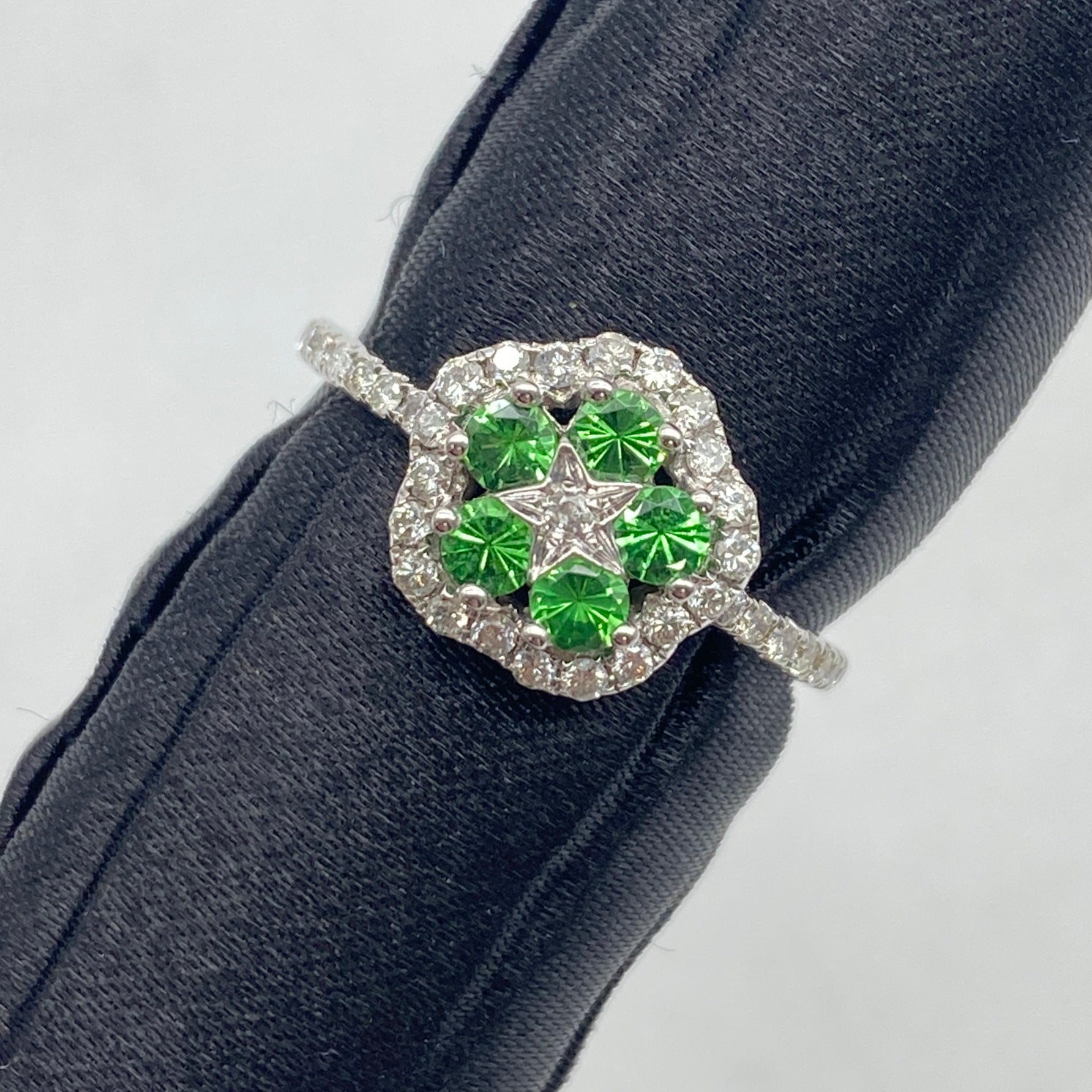 K18WG GG Garnet Ring GGG0.4 Certificate US5.75 58292