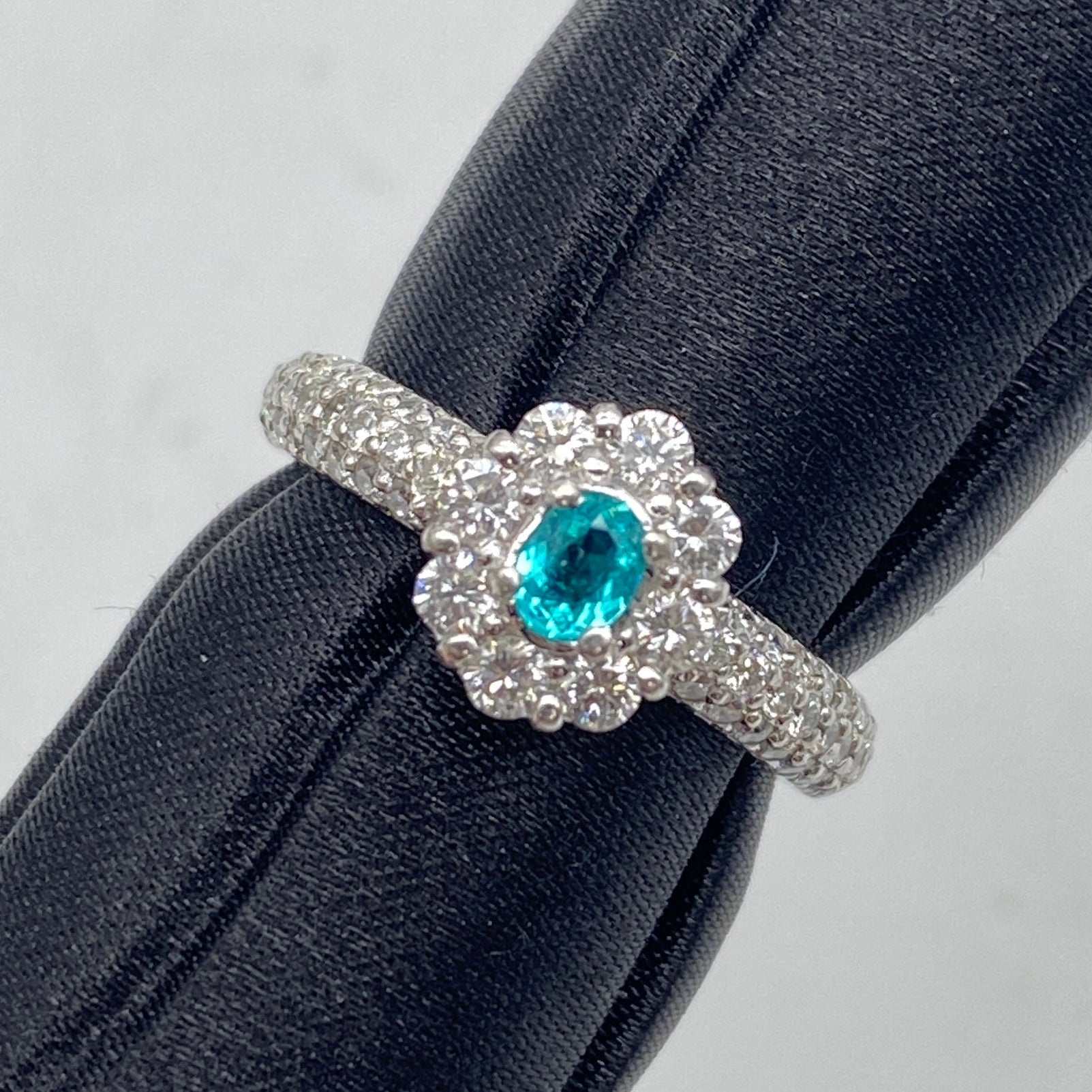 Pt900 Paraiba Ring PRB0.12 Certificate US5.25 58890