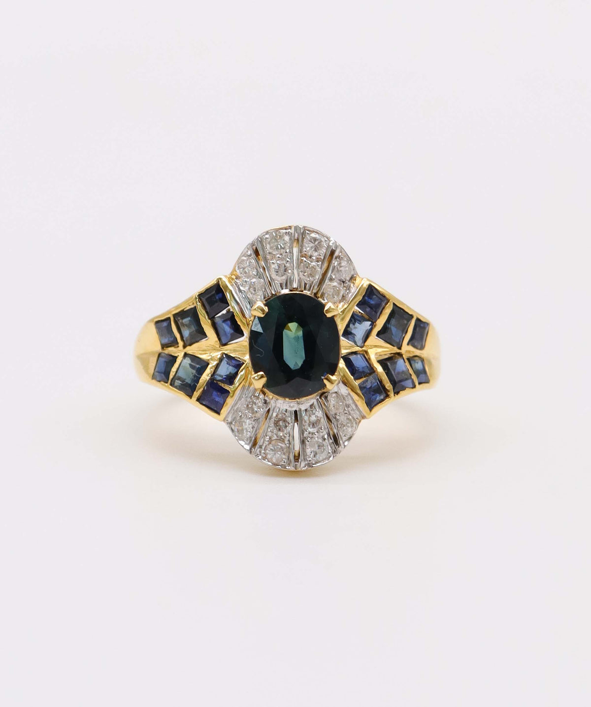 Sapphire and Dimond Ring 18K AVNC013