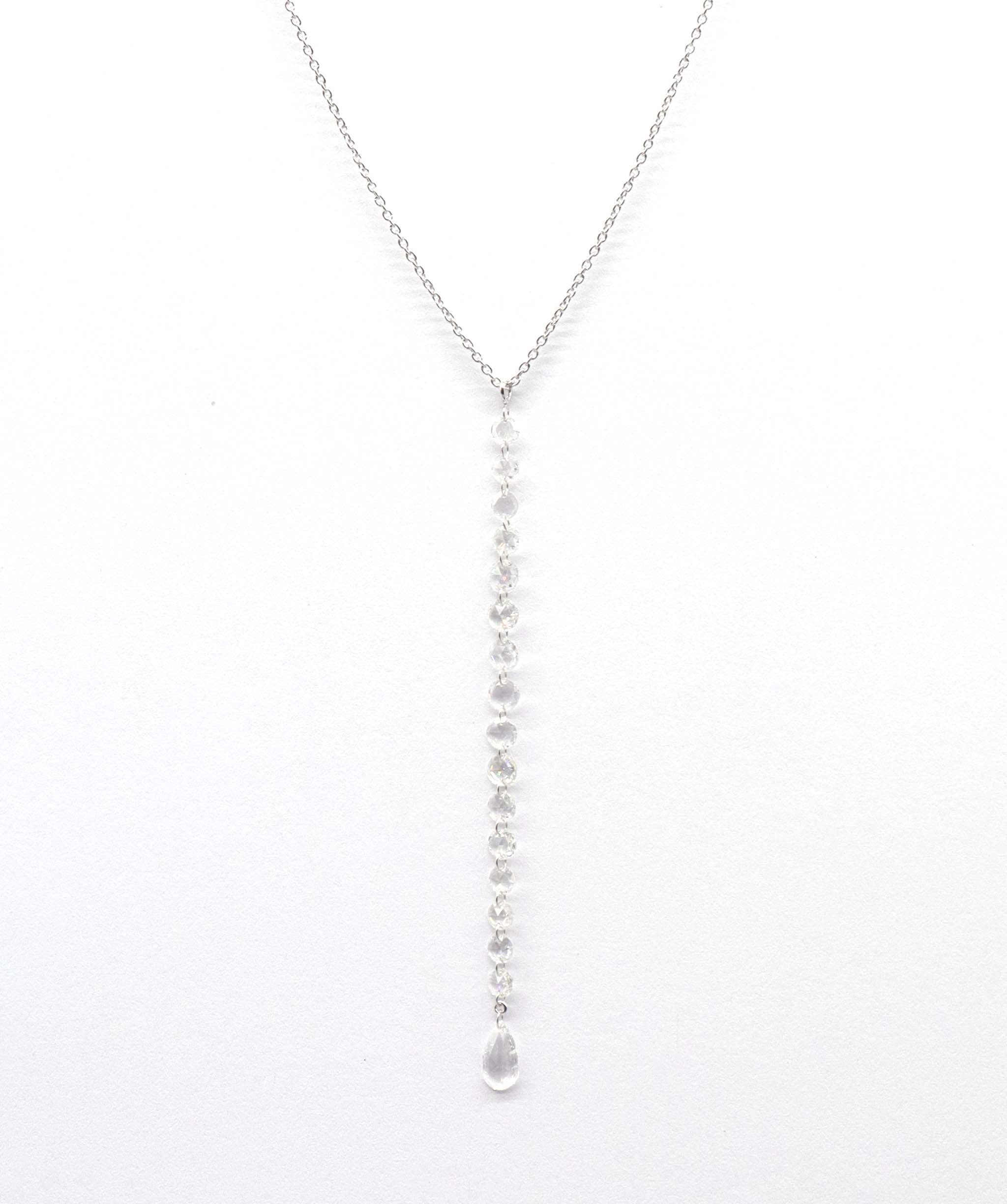 18K GOLD & Rose cut Diamond Necklace DXBS5663