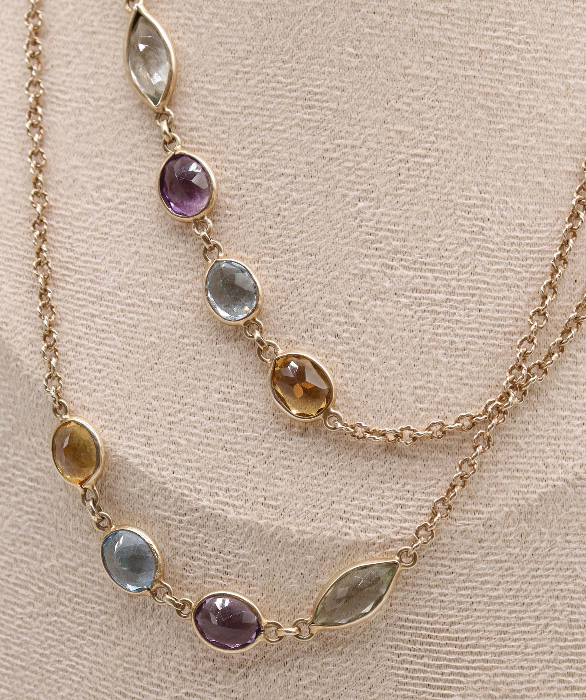 Artisanal Multicolored Stone Satouir in Silver DXBCS2217