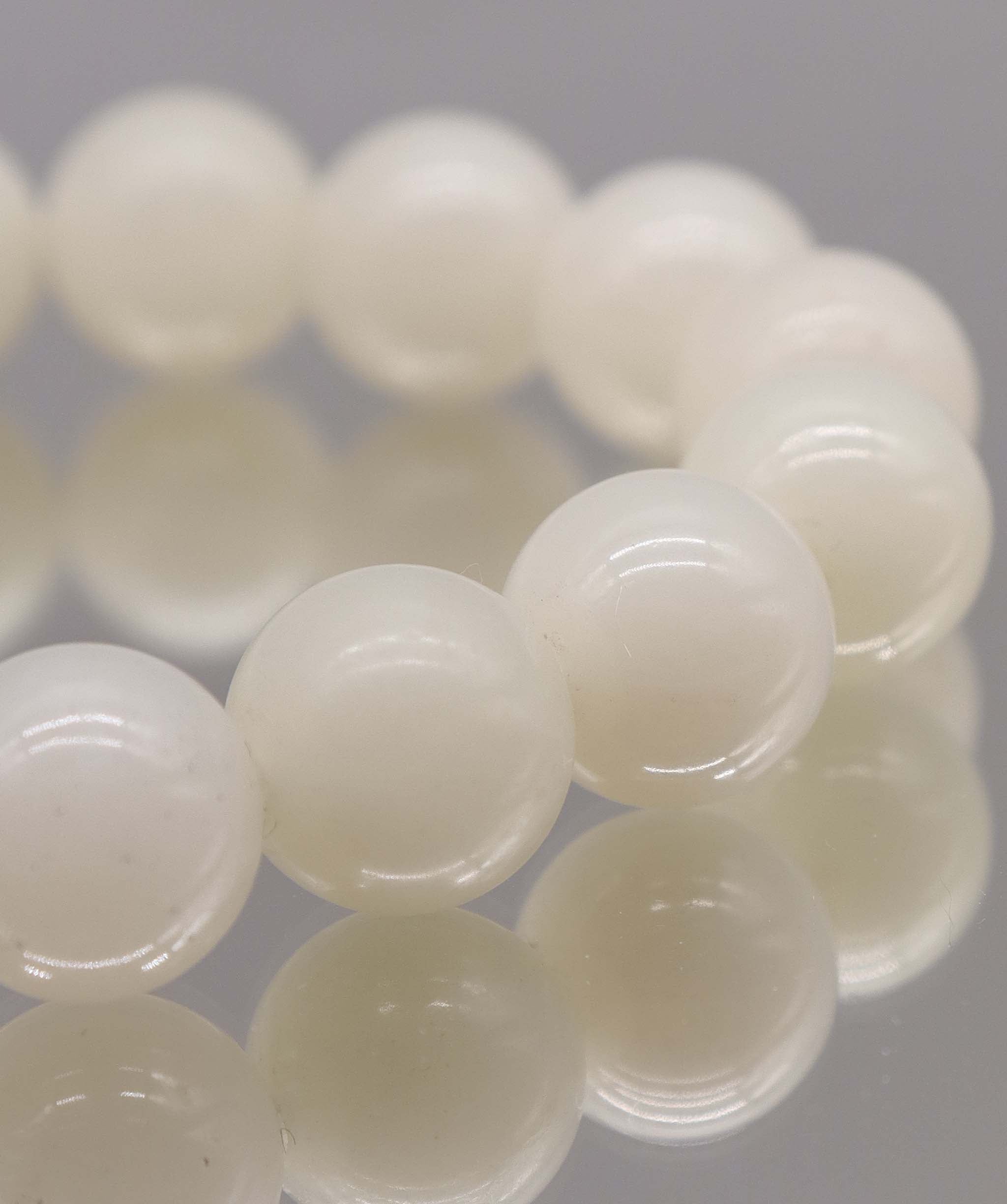 195ct Rare Type AAA Natural White Jade Bracelet D11.8mm DXBCS2219