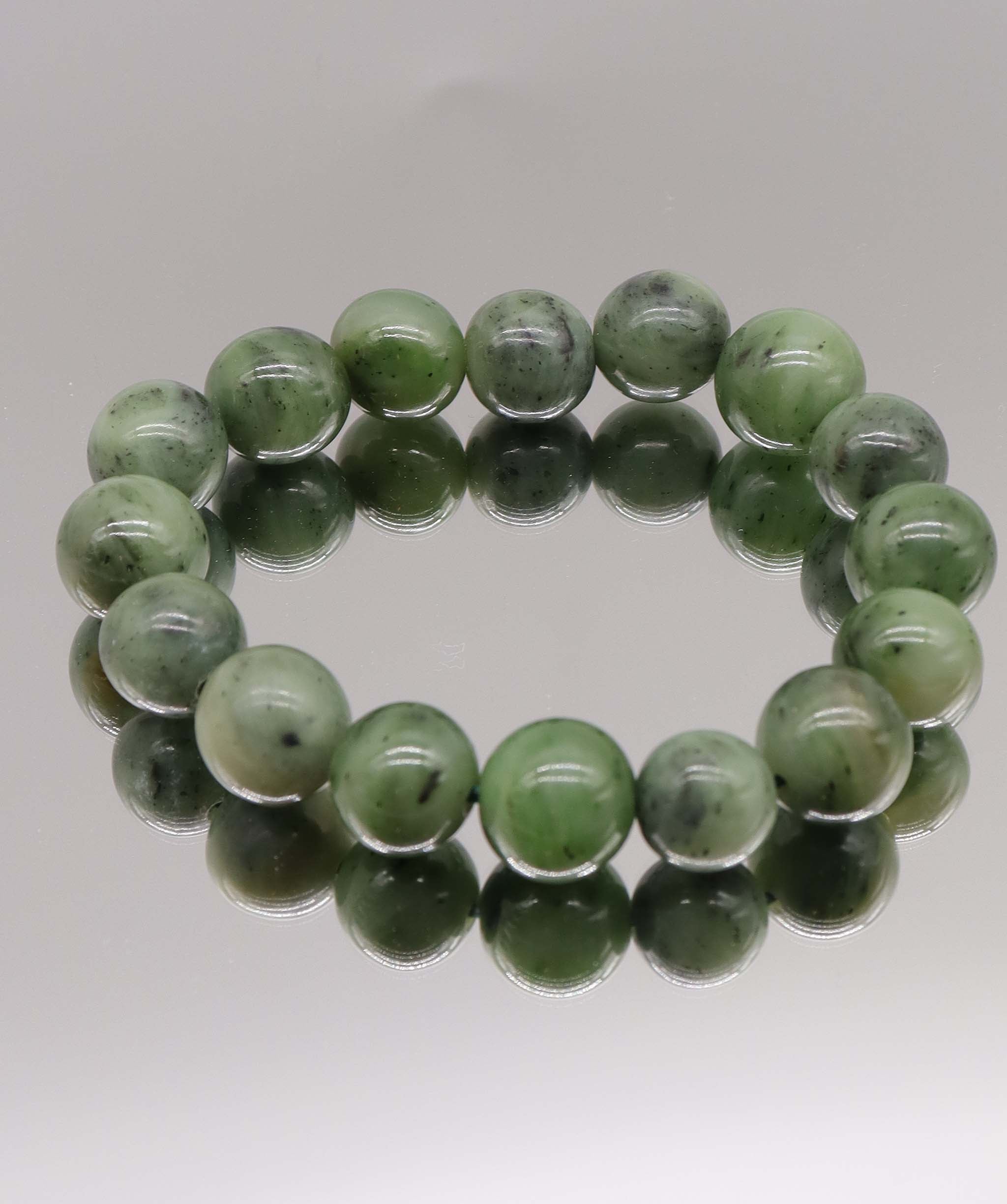 240ct Natural Siberian Jade Bracelet D12.4mm-13.4mm DXBCS2221