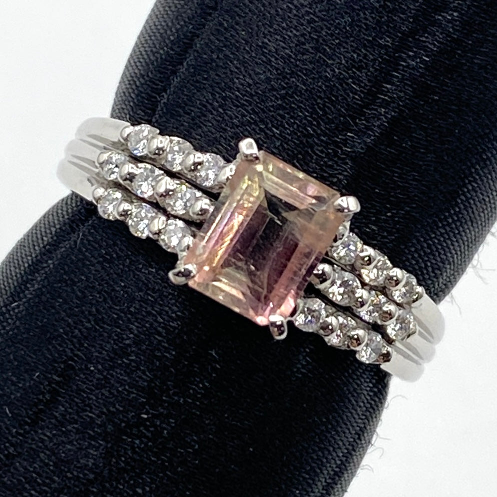PT900 Tourmaline Ring TM 1.09 DA 0.22 5.6g US7 25-67012-0
